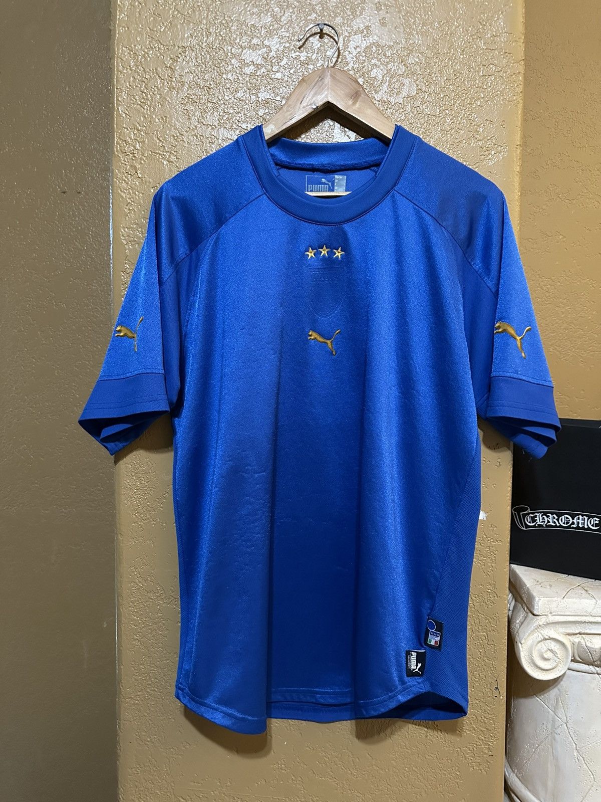 Neil Barrett × Puma 🇮🇹 2004 Italy Home Football Jersey Large Y2K Size US L / EU 52-54 / 3 - 1 Thumbnail