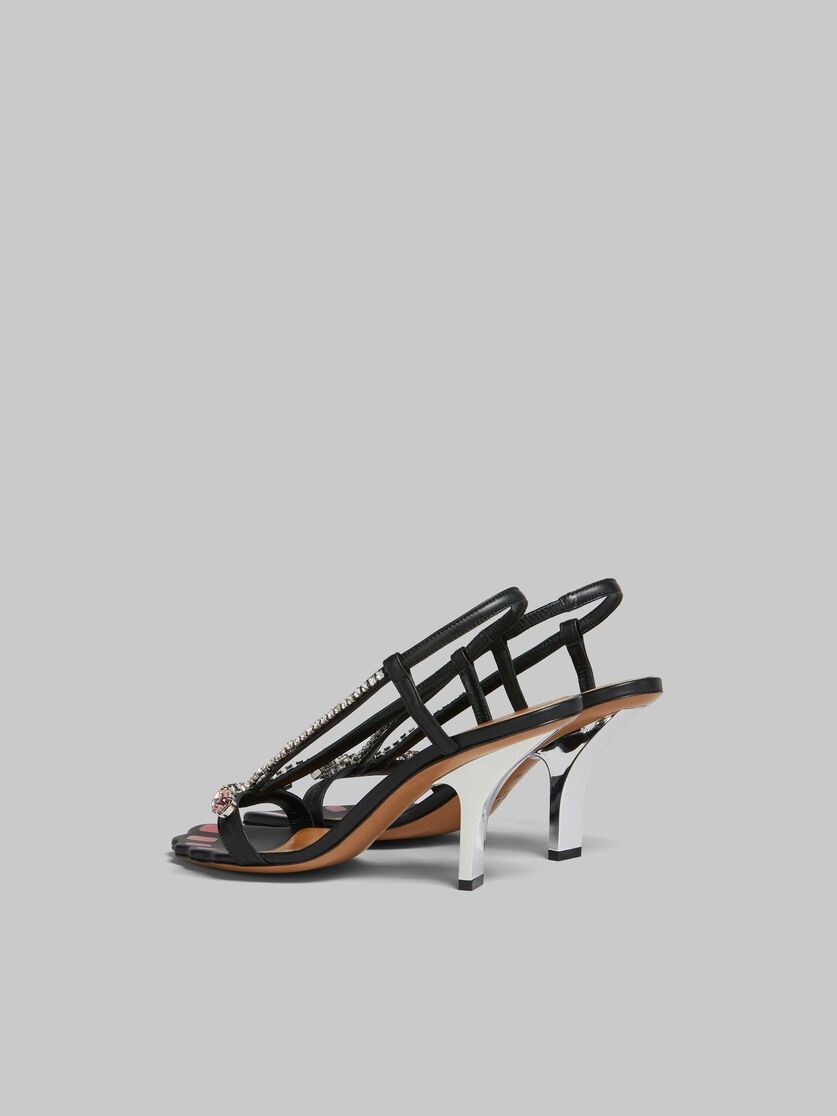 Marni oc11z0525 Leather Sandals With Gemstones in Black Size US 8 / IT 38 - 3 Thumbnail