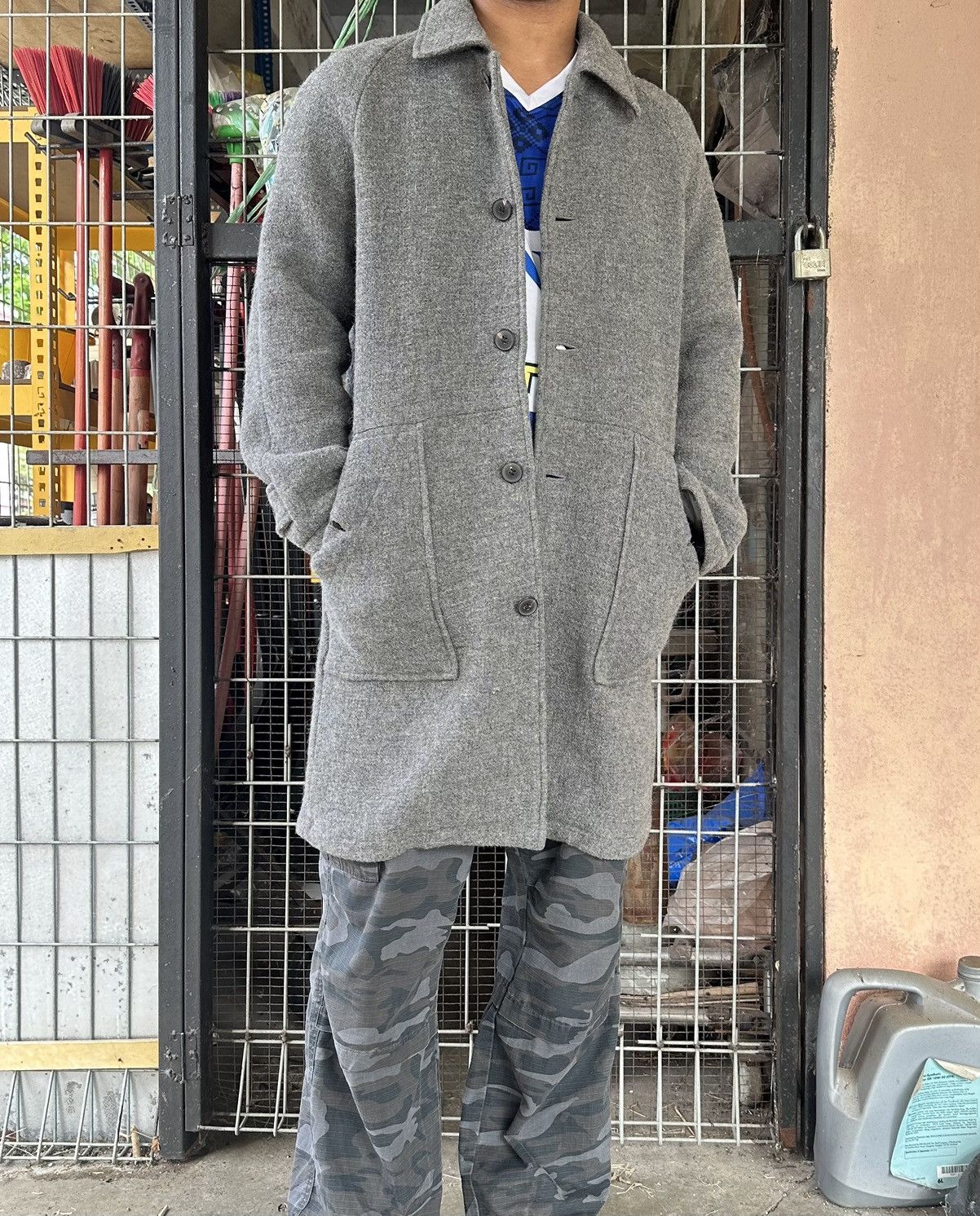 Issey Miyake Issey Miyake Sunao Kuwahara Wool Long Jacket Size US L / EU 52-54 / 3 - 4 Thumbnail