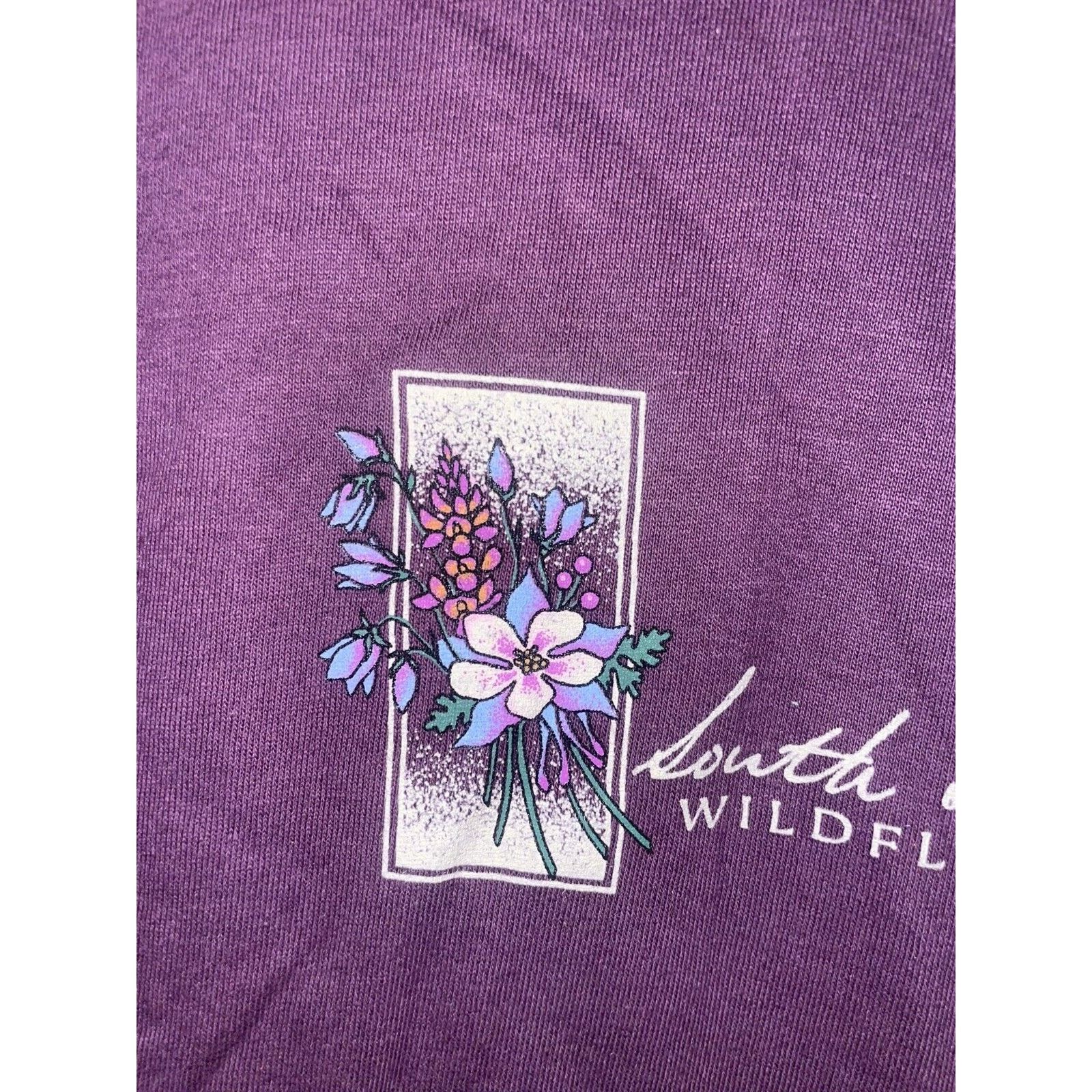 Anvil Vintage South Dakota Wildflowers Shirt Wild Flowers Tee 90s Size US S / EU 44-46 / 1 - 3 Thumbnail