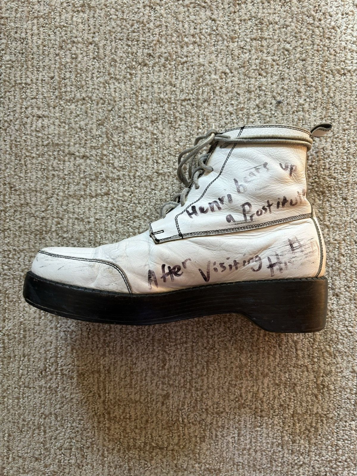 Enfants Riches Deprimes “CREEPER BOTTES EN CUIR (WITH TEXT)” Runway Boots Size US 11 / EU 44 - 7 Thumbnail