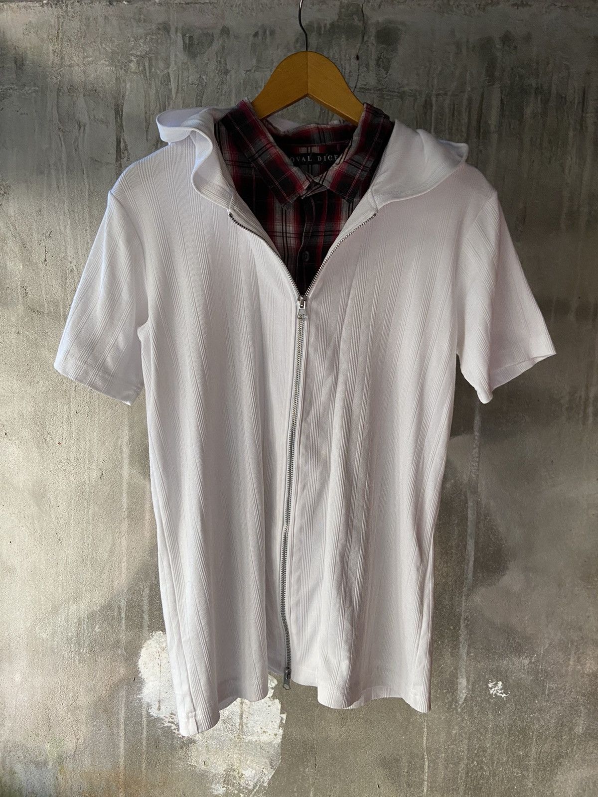 Beauty Beast × Hysteric Glamour × Japanese Brand DOUBLE LAYER OVAL DICE BUTTON SHIRT ZIP STYLE Size US L / EU 52-54 / 3 - 6 Thumbnail