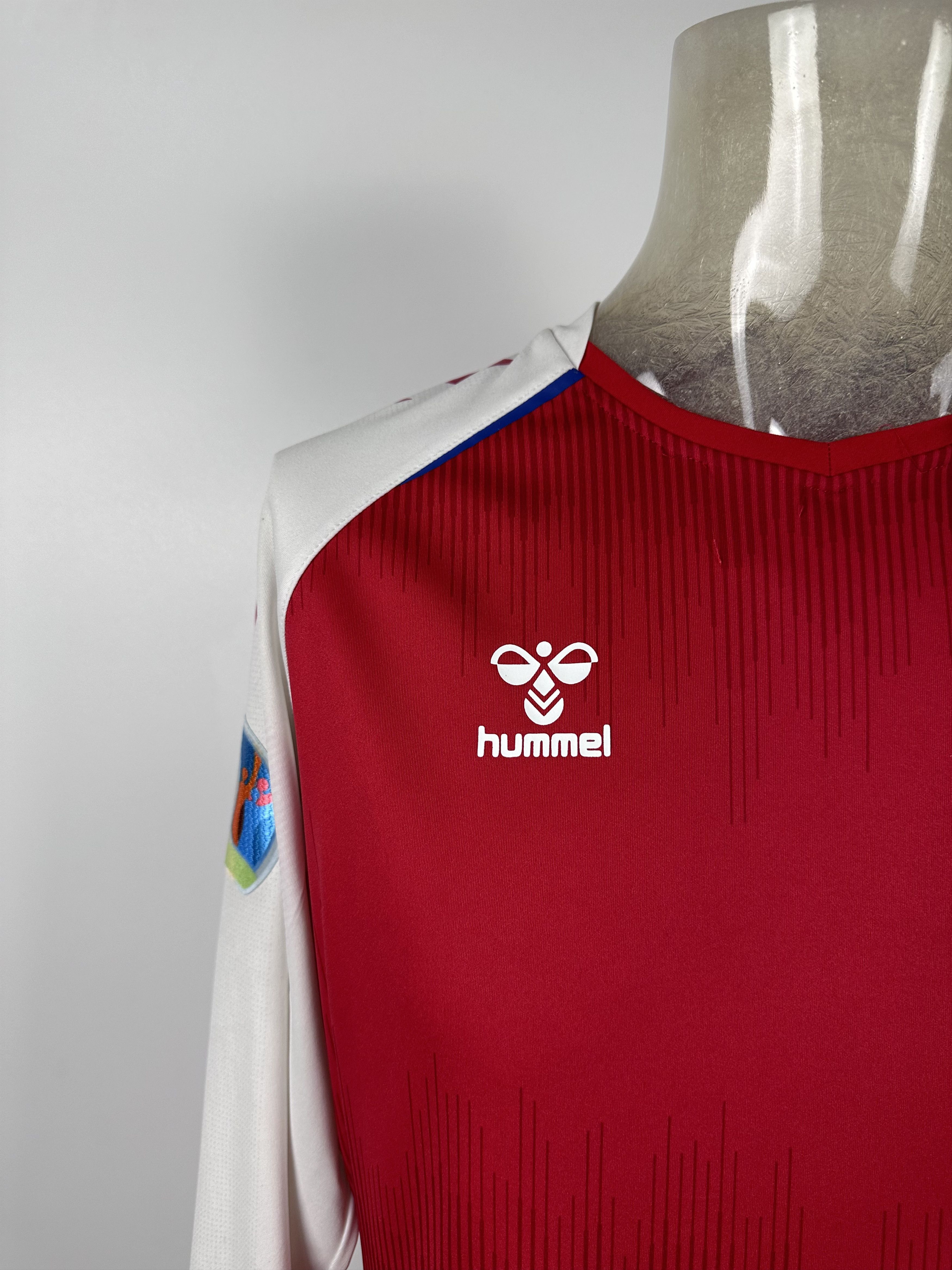 Hummel DENMARK 2021 LONG SLEEVE FOOTBALL SHIRT SOCCER JERSEY HUMMEL Size US M / EU 48-50 / 2 - 3 Thumbnail