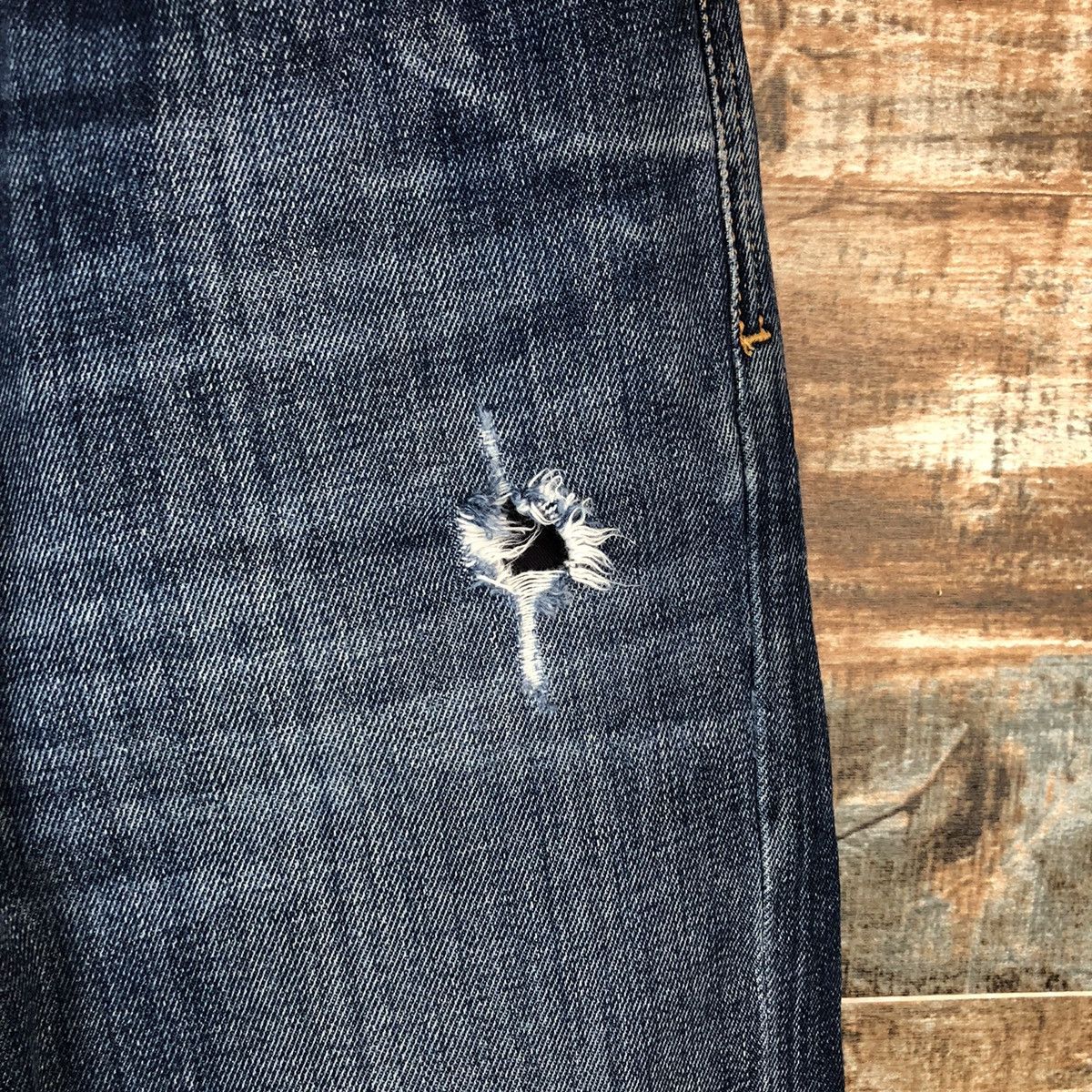 Diesel DLL Diesel Larkee Blue Distressed Denim Pants #C082 Size US 30 / EU 46 - 9 Thumbnail