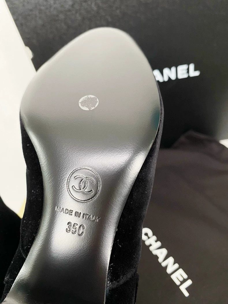Chanel Chanel Premium Black Ankle Boots 35 Size -2505 Size US 4.5 / IT 34.5 - 7 Thumbnail
