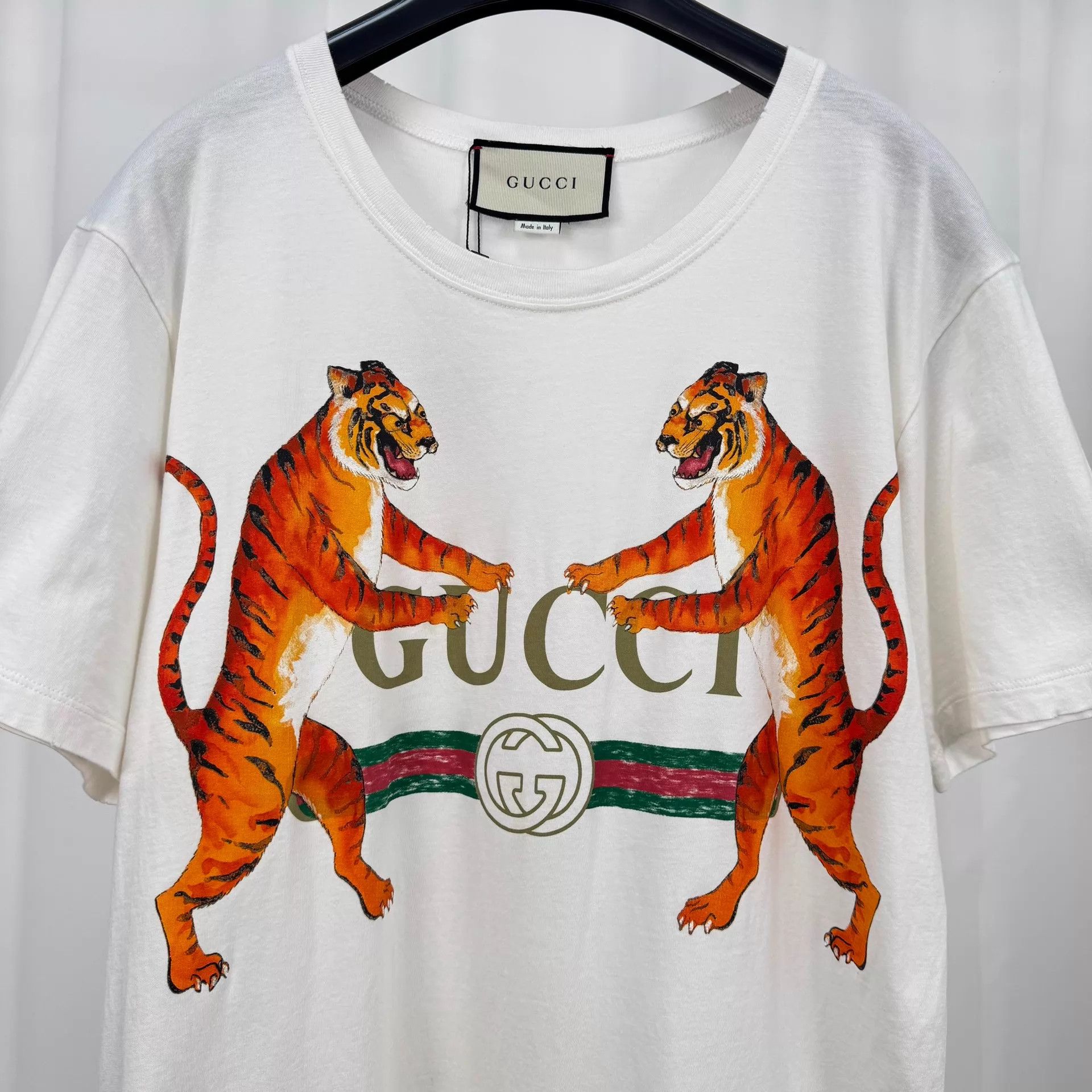 Gucci Gucci Double Tiger Belt Print Tee XS Mint Size US XS / EU 42 / 0 - 3 Thumbnail