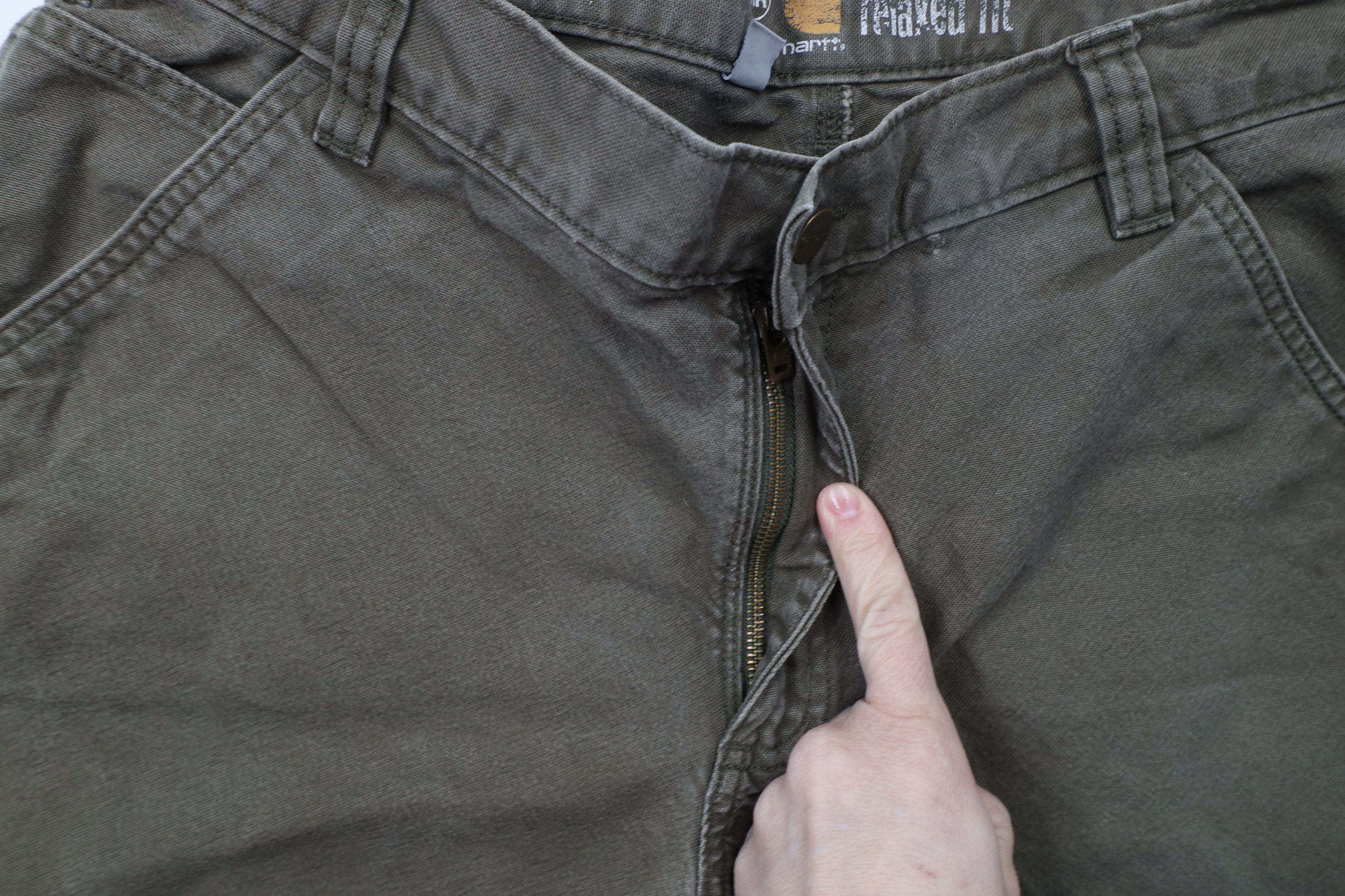 Carhartt × Vintage Vintage Carhartt Canvas Wide Leg Dungaree Pants Green Size US 36 / EU 52 - 7 Thumbnail