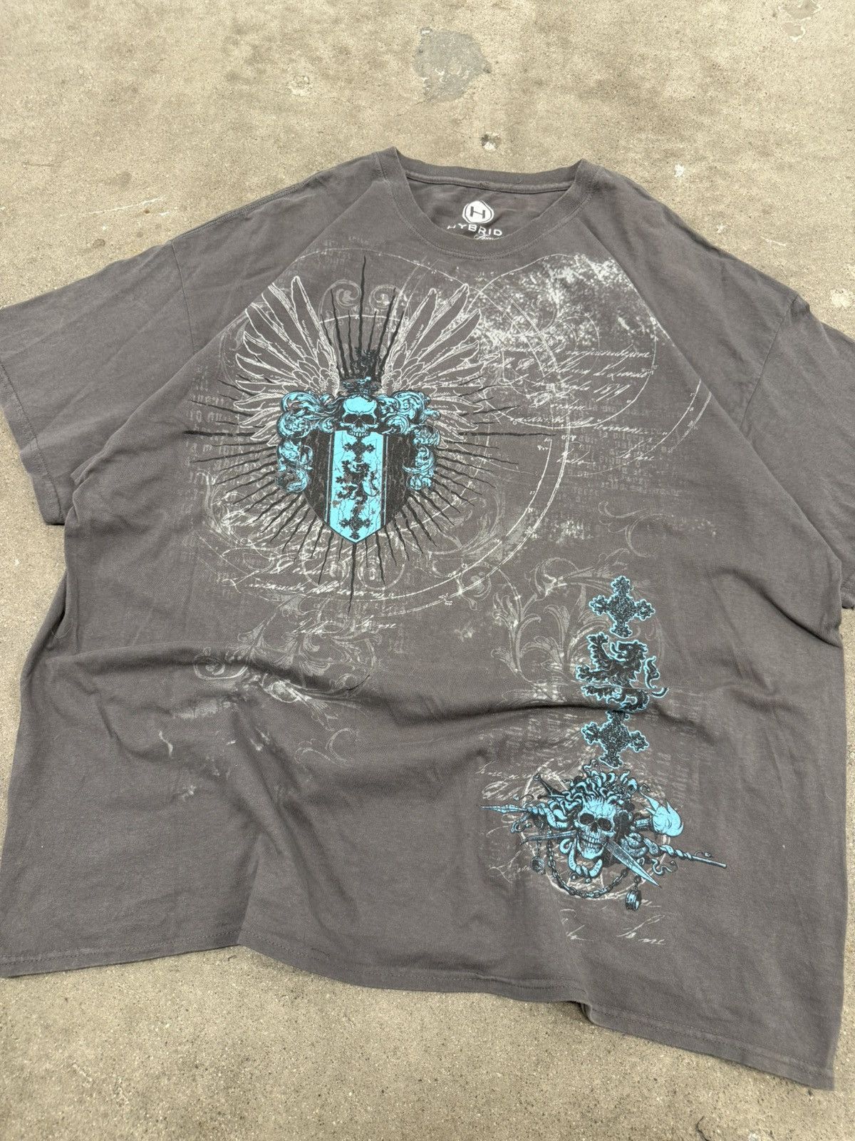 Affliction Y2K ARCHIVE STYLE CROSS GRUNGE SKULL JAPAN T SHIRT Size US XXL / EU 58 / 5 - 2 Thumbnail