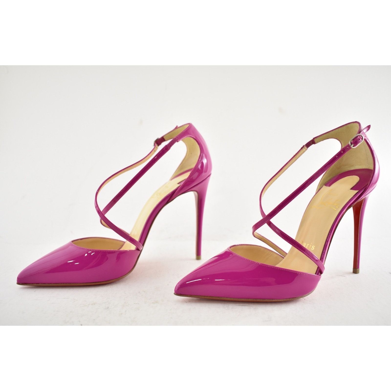Christian Louboutin Christian Louboutin Cross Blake 100 Patent Indian Rose Size US 6.5 / IT 36.5 - 9 Thumbnail