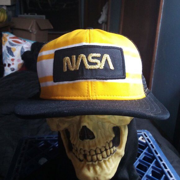 Other Deadstock Vintage AJD NASA Patch Snap Trucker Hat Cap Size ONE SIZE - 1 Thumbnail