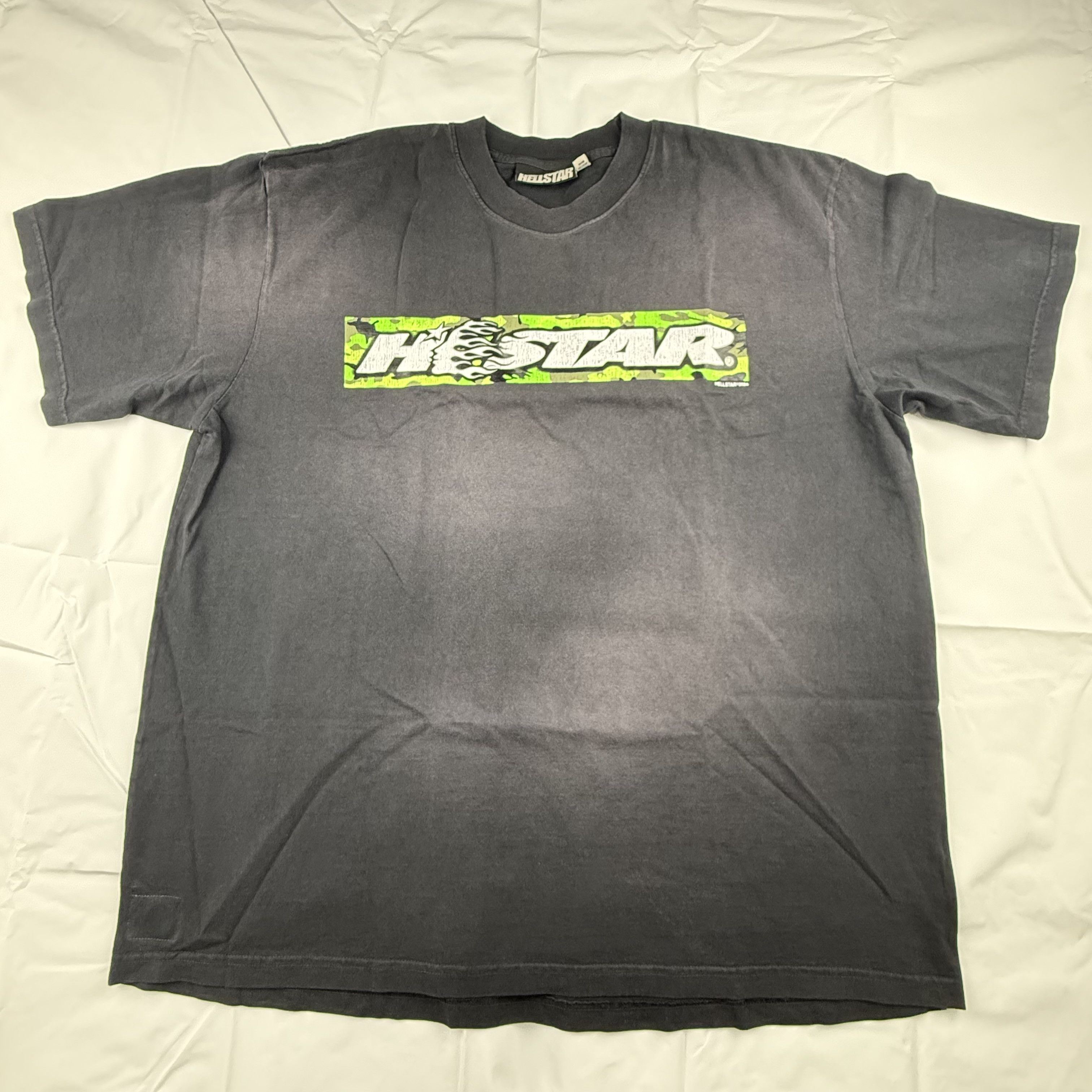 HELLSTAR Hellstar Box Logo T-Shirt in a "Washed Black" Size US XXL / EU 58 / 5 - 1 Thumbnail