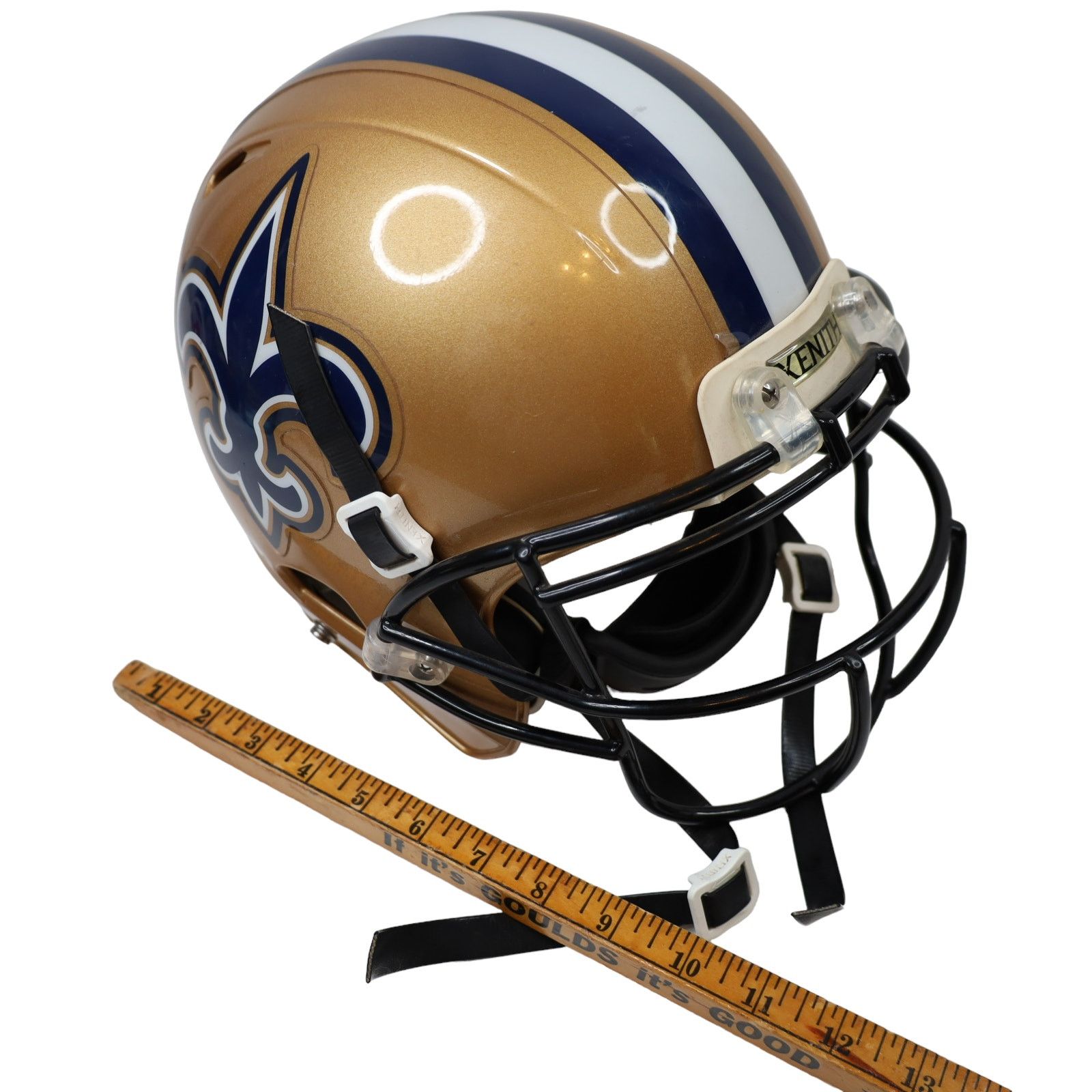NFL × Vintage Vintage Xenith New Orleans Saints Football Helmet Size ONE SIZE - 5 Thumbnail