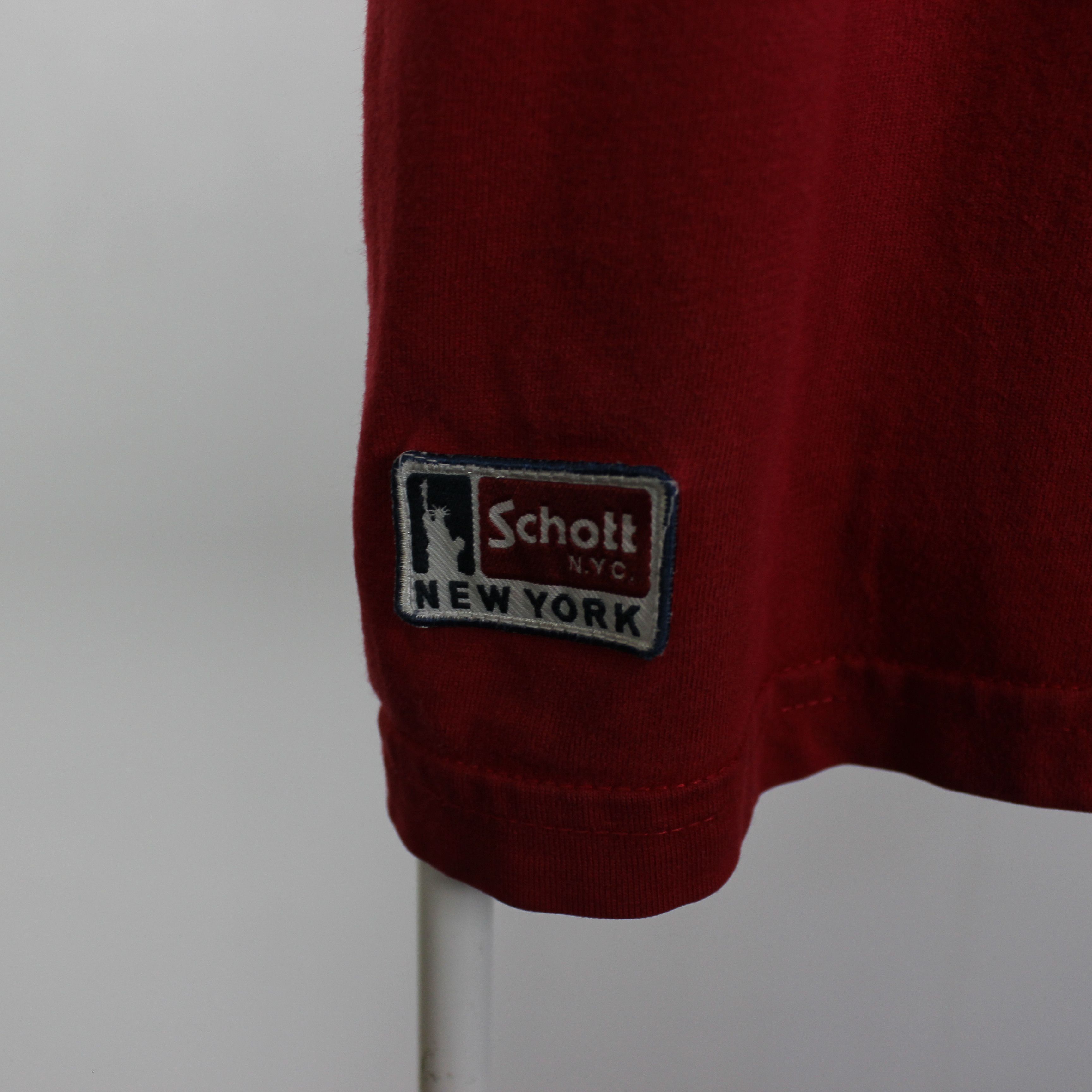 Schott Schott t shirt tee men cotton Atlanta red Size US XL / EU 56 / 4 - 6 Thumbnail