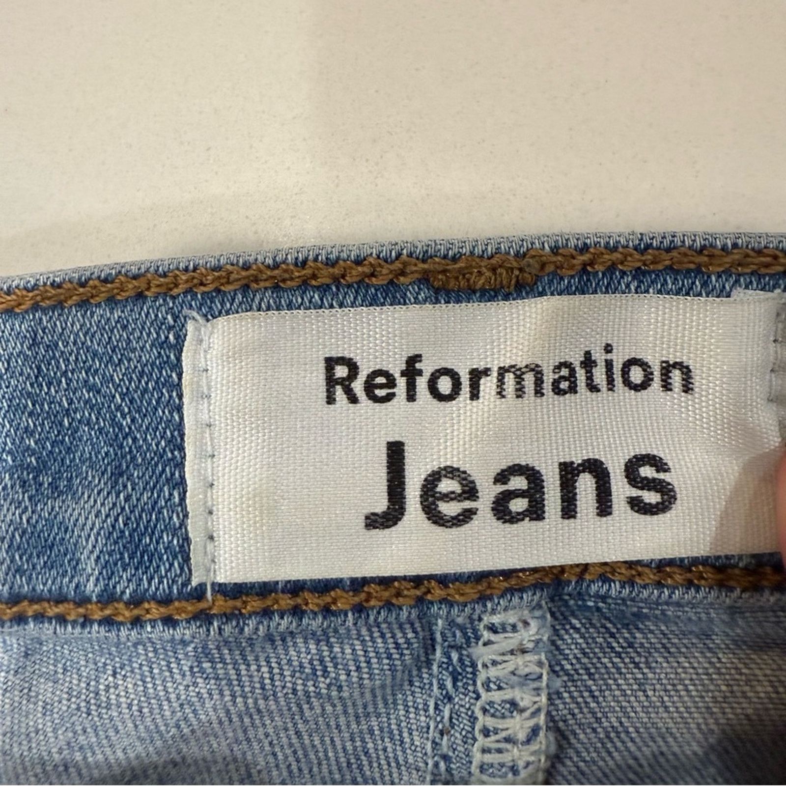 Reformation Reformation Ultra High Rise Skinny Denim Jeans Womens 24 Size 24" / US 00 / IT 34 - 5 Thumbnail