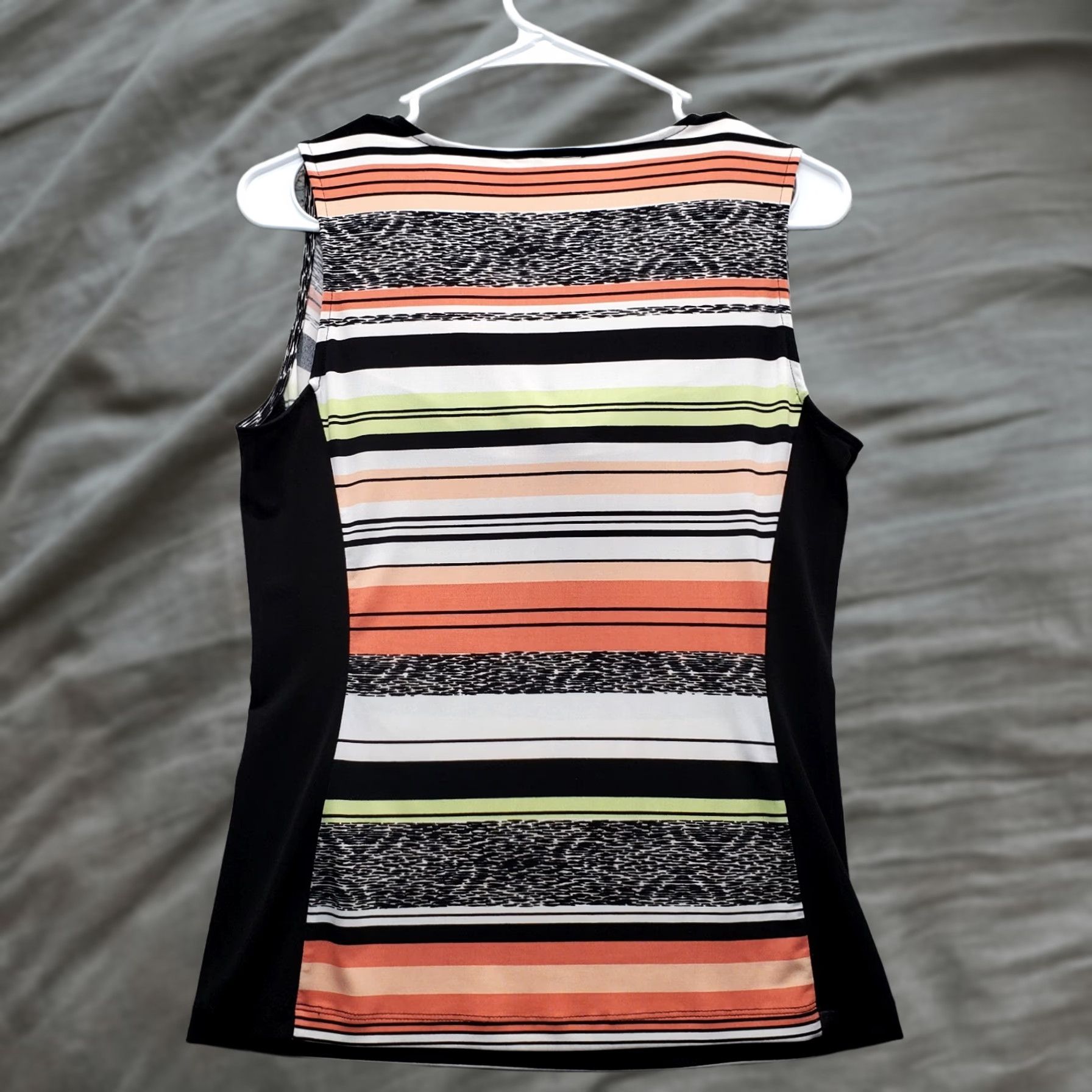 Calvin Klein Calvin Klein Tank Top Womens XS Multicolor Striped Stretch Sleeveless Cowl Neck Tank Shirt Womens XS Multicolor Striped Stretch Sleeveless Cowl Neck Size XS / US 0-2 / IT 36-38 - 1 Thumbnail