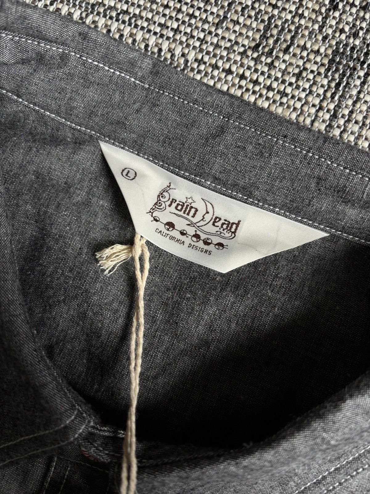 Brain Dead × Gotcha BRAIN DEAD GARDEN PARTY CHAMBRAY BUTTON UP DENIM SHIRT Size US L / EU 52-54 / 3 - 9 Thumbnail