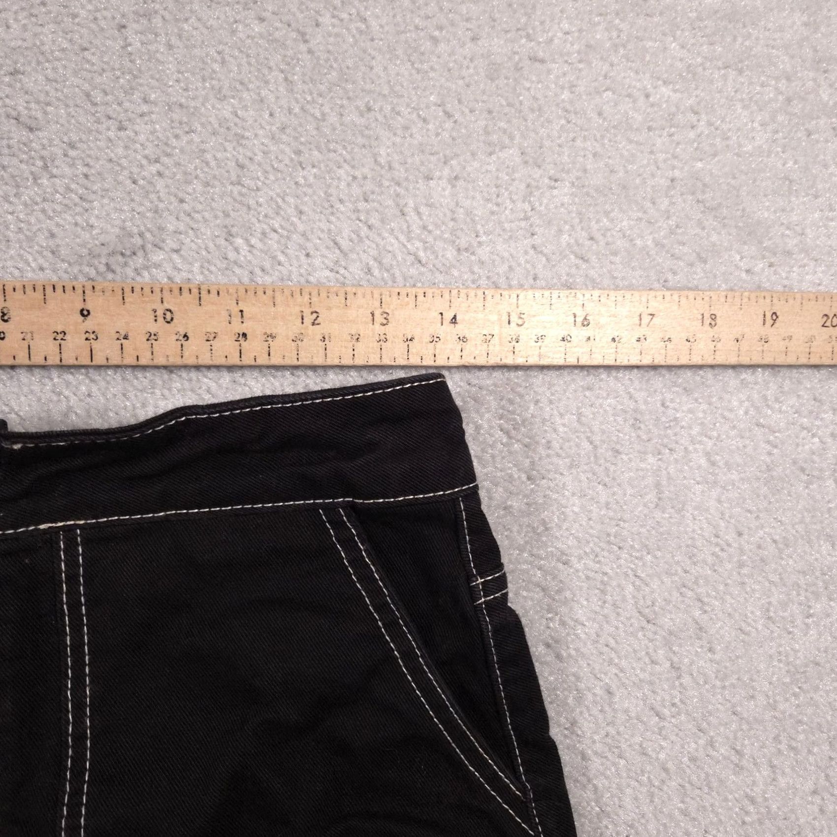Zara Zara TRF Collection Skirt Womens Medium Black Contrast Stitch Mini Pockets Zipper Button Size 32" / US 10 / IT 46 - 7 Thumbnail