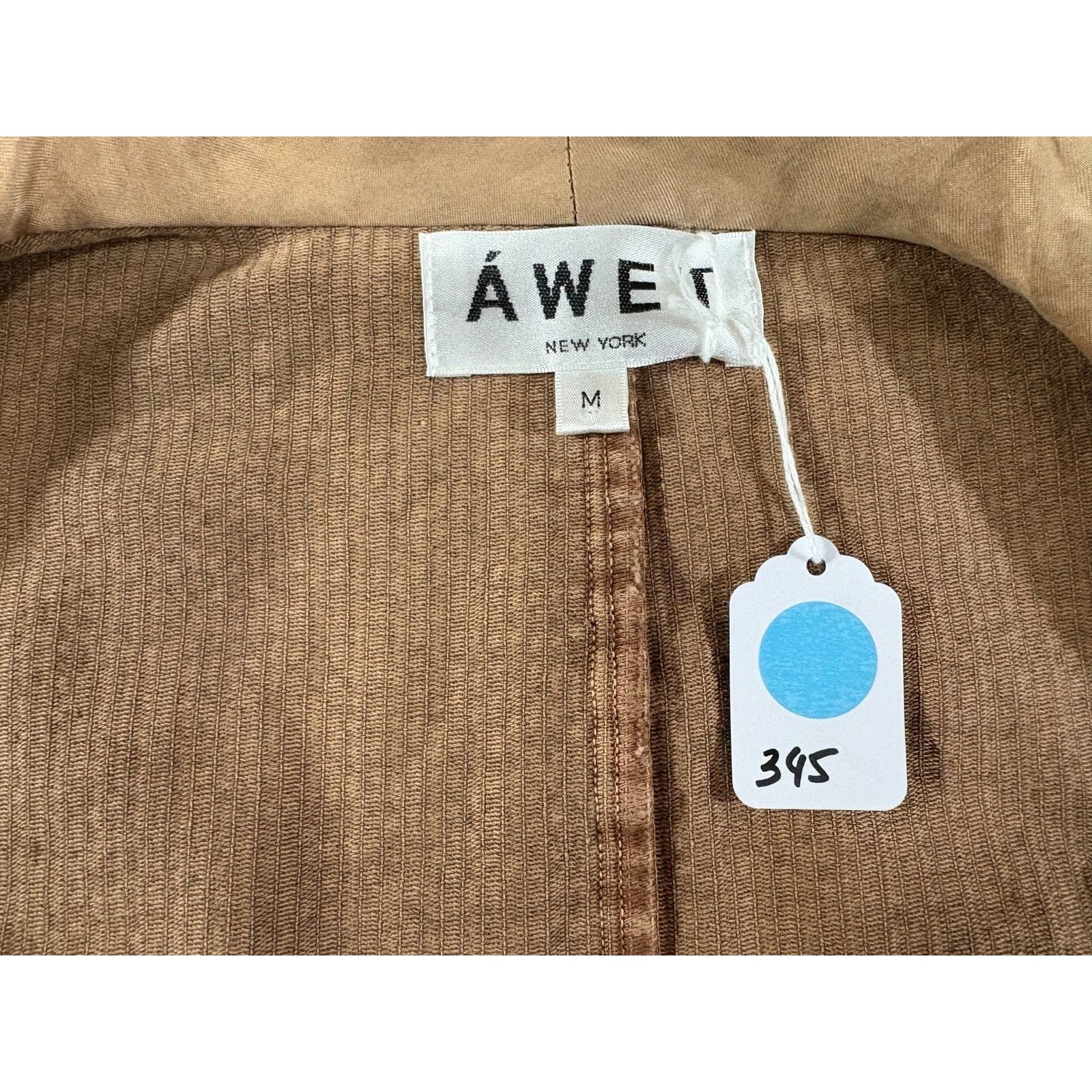 Other AWET Asmeret corduroy suit jacket size M color brown NWT msp Size 40R - 2 Thumbnail