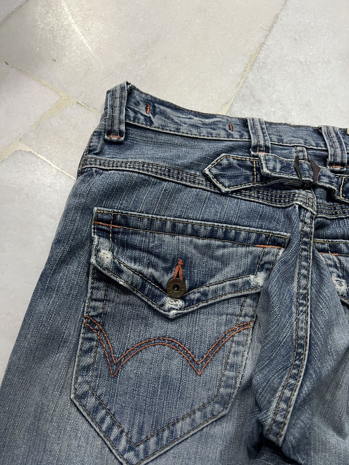 Edwin × If Six Was Nine × Japanese Brand 💥Flare💥Vintage Edwin Backle Back Faded Washed Jeans Size US 28 / EU 44 - 10 Thumbnail
