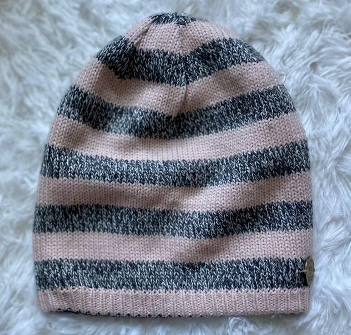 Other AMERICAN VINTAGE REVERSIBLE STRIPED SOLID KNIT BEANIE HAT Size ONE SIZE - 4 Thumbnail