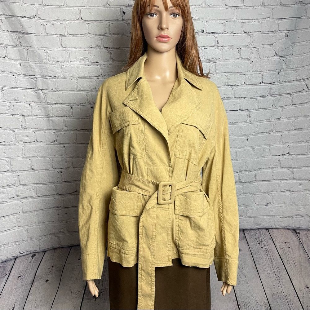 Vince NWT New $395 Vince Belted Linen Blend Beige Jacket Size S Size S / US 4 / IT 40 - 3 Thumbnail
