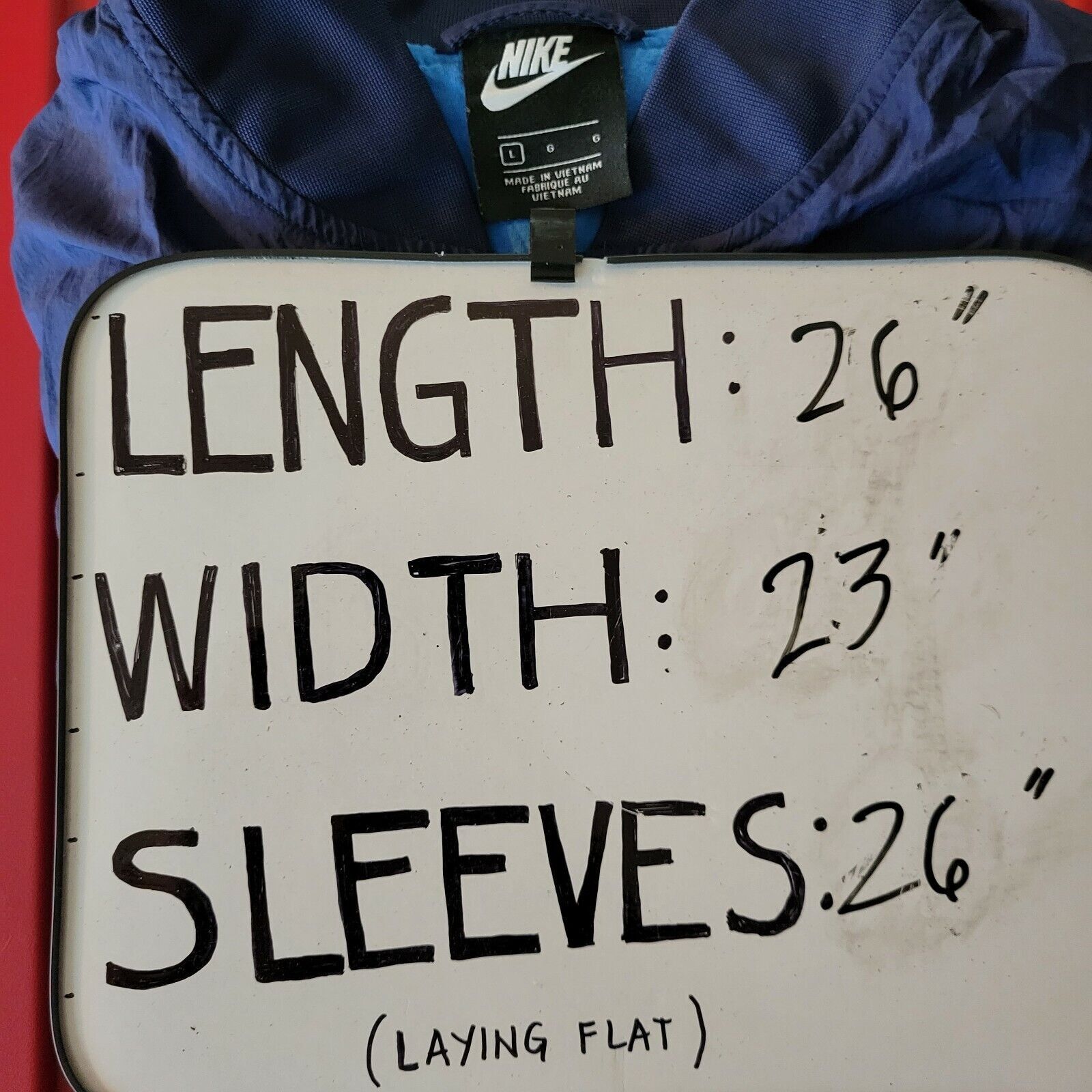 Nike Tribute Track Bomber Full Zip Jacket Navy Blue Size L
