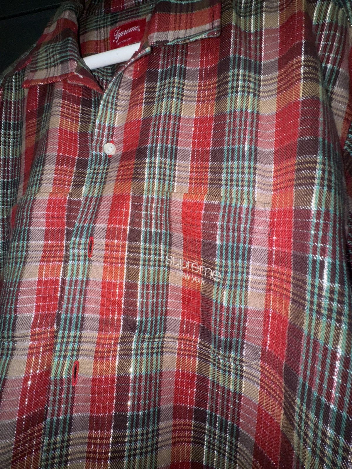Supreme Supreme Metallic Plaid Shirt Size US M / EU 48-50 / 2 - 2 Thumbnail
