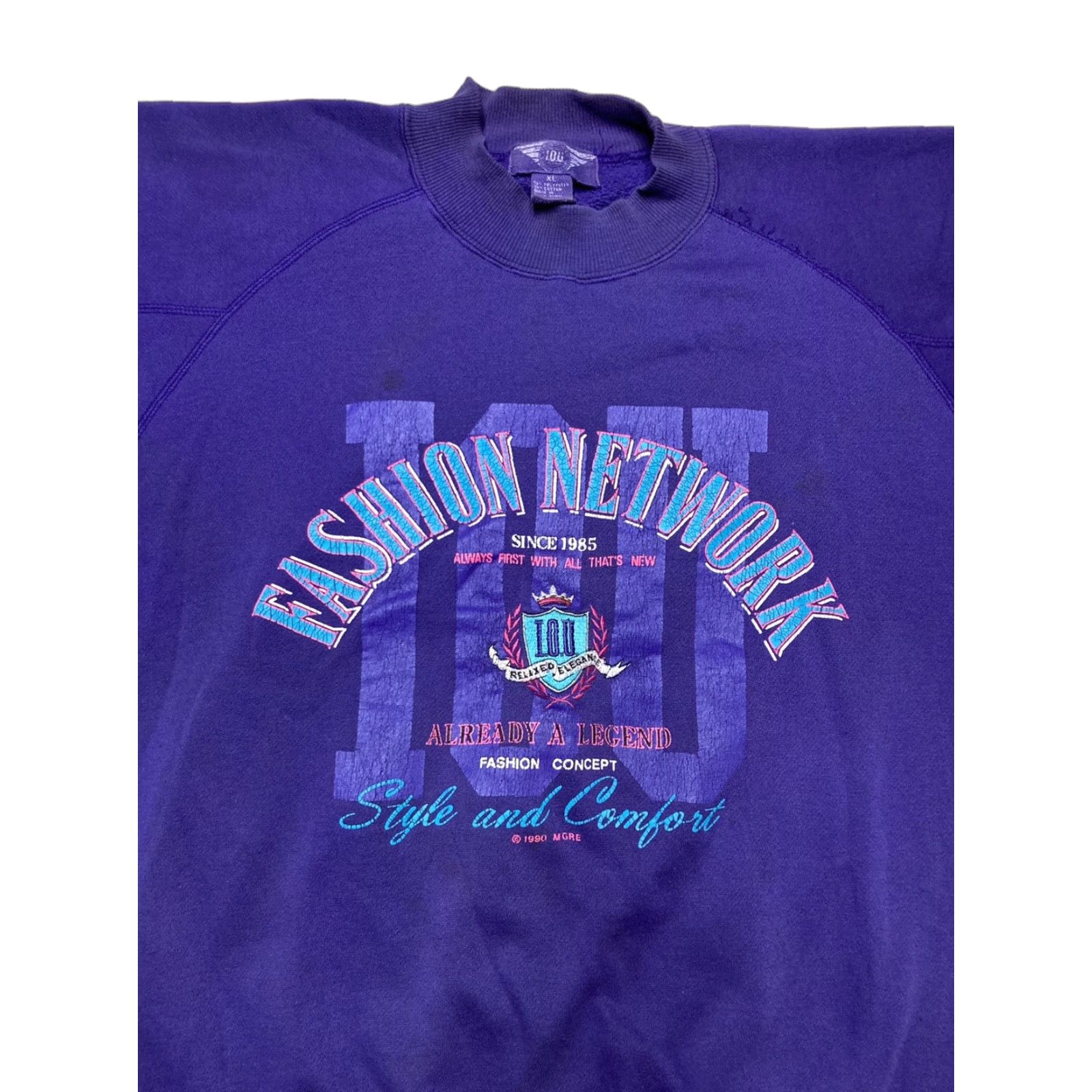 Vintage VINTAGE 90s graphic t shirt fashion network style 1990 already a legend adult XL Men Purple T-Shirt 90s Size US XL / EU 56 / 4 - 1 Thumbnail
