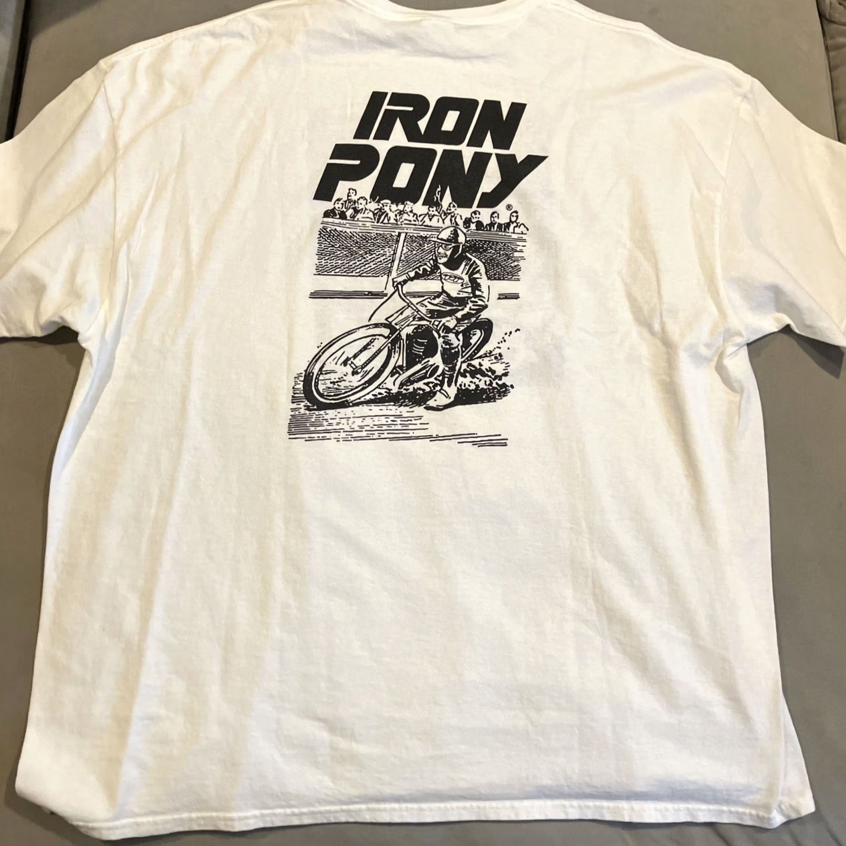 Delta VINTAGE Iron Pony Motorsports Double Sided Graphic Shirt Harley 3XL Men T-Shirt White Size US XXL / EU 58 / 5 - 4 Thumbnail