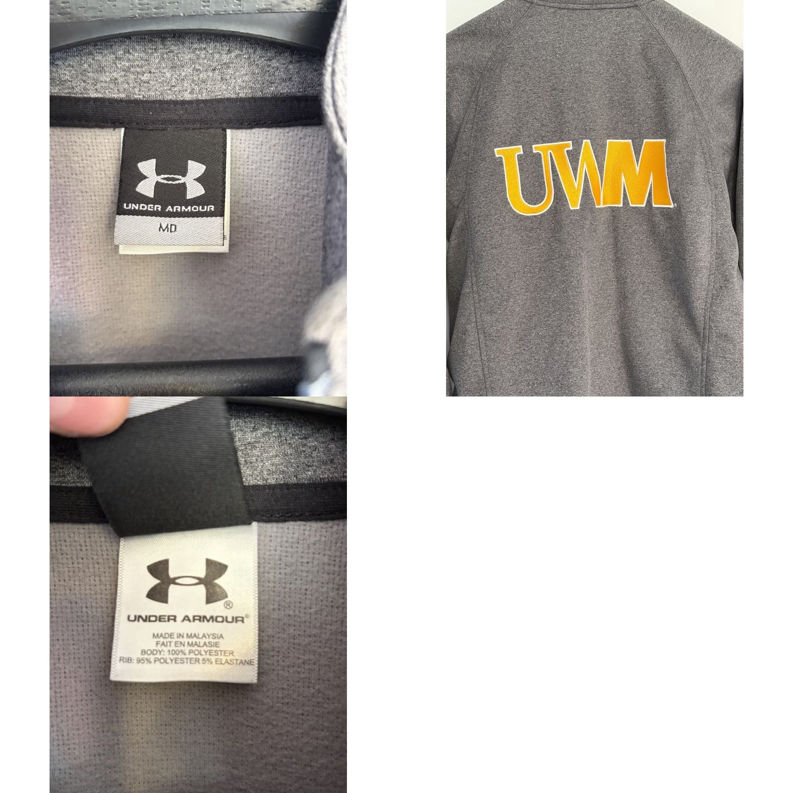 Under Armour VINTAGE? No. Under Armour Mens Full Zip Hoodie Sweatshirt Gray Milwaukee Panthers Jacket M Size US M / EU 48-50 / 2 - 8 Thumbnail
