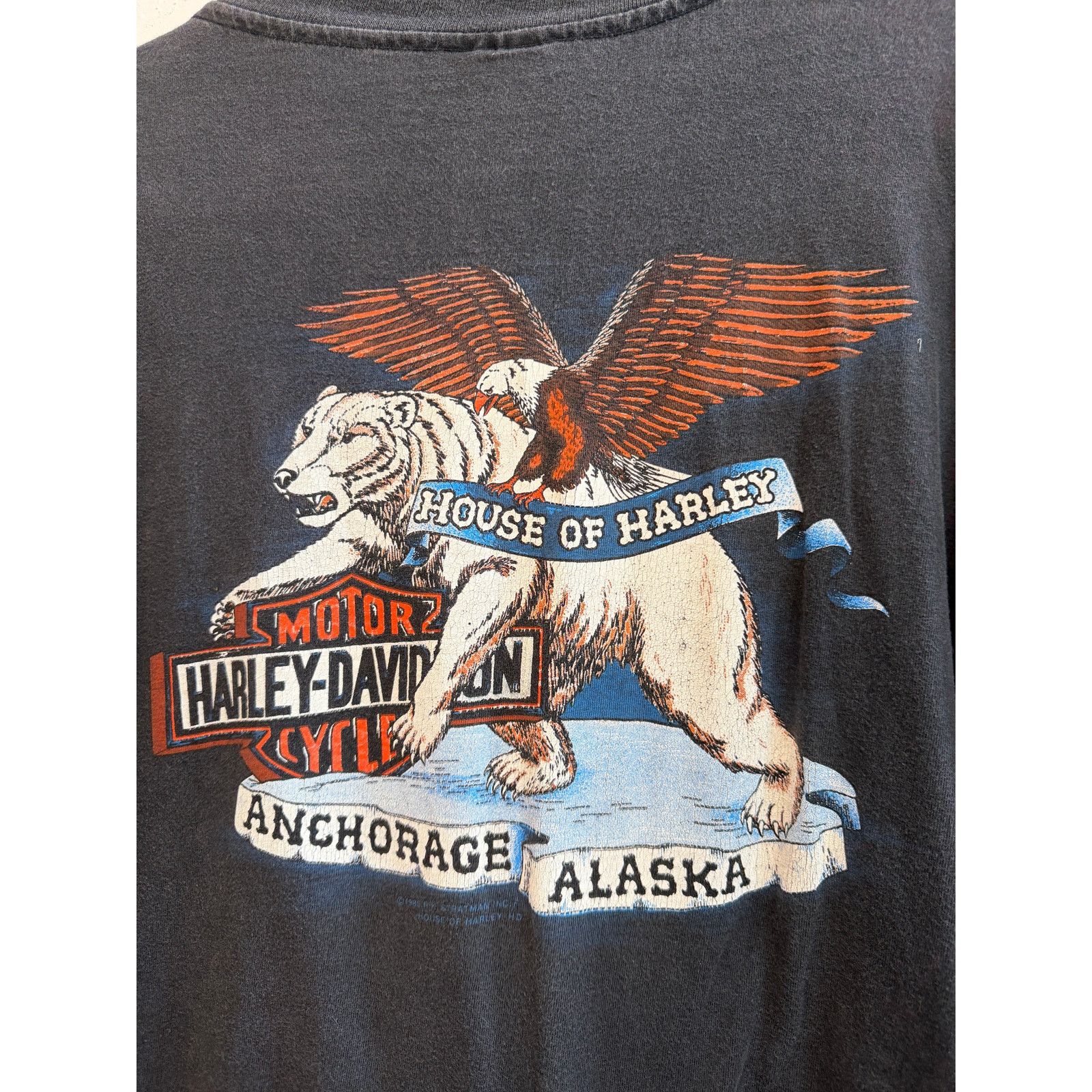 Harley Davidson Vintage Harley Davidson 1989 Alaska The Last Frontier TShirt Size US XXL / EU 58 / 5 - 8 Thumbnail