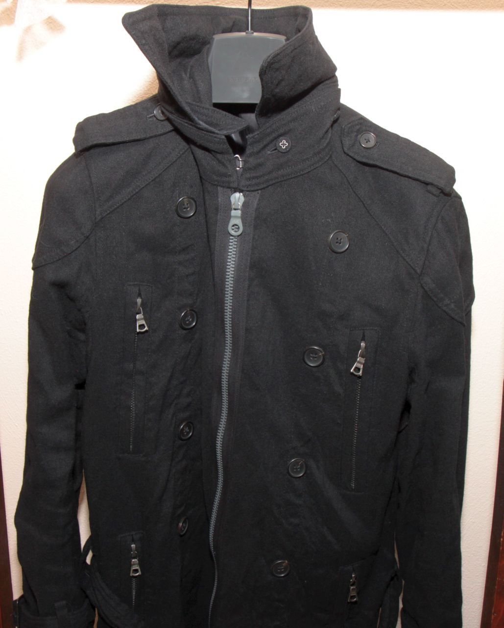 The Viridi-anne VI-717-6 Belted Zip Trench Coat Size US M / EU 48-50 / 2 - 2 Thumbnail
