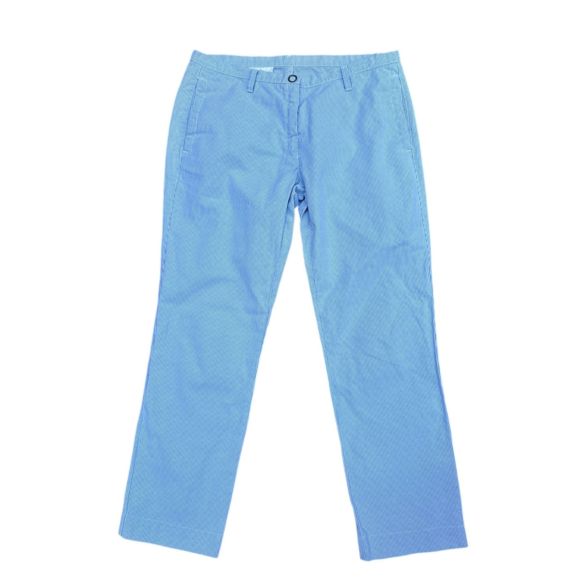 Maison Margiela SS 2006 Blue & White Striped Straight-Leg Pants Size 30" / US 8 / IT 44 - 1 Thumbnail