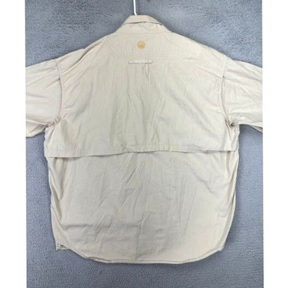 Logo 7 Berreta Button Down Shirt Mens 3XL Tan Long Sleeve Vented Flap Pocket Logo Button-Up Size US XXL / EU 58 / 5 - 3 Thumbnail