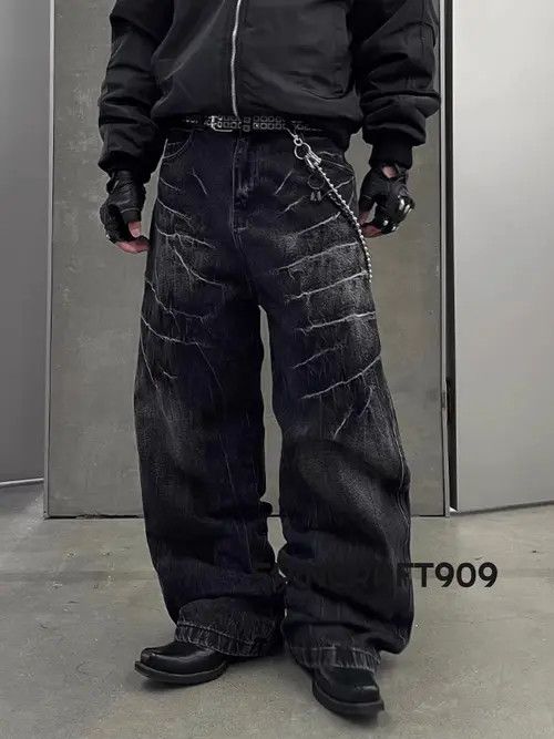 Jean Miyahara x Miho Baggy Baggy Wide Leg Flare Denim Jeans Size US 30 / EU 46 - 7 Thumbnail