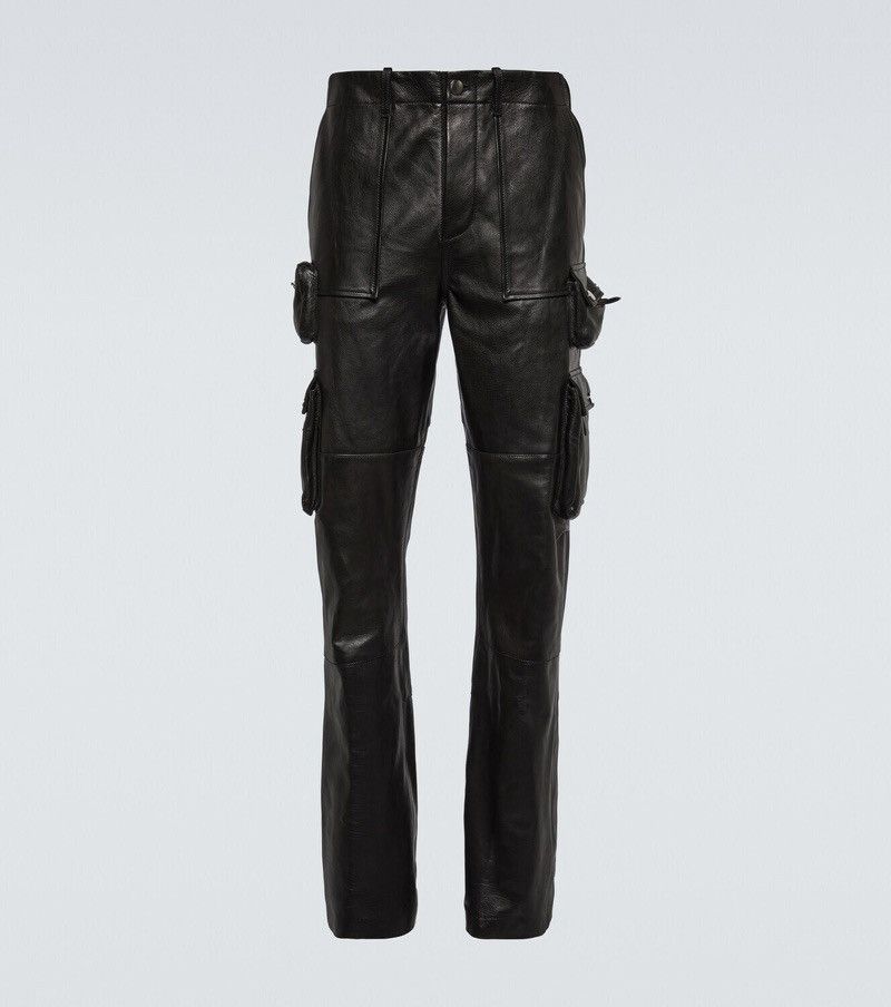 Amiri Amiri Leather Tactical Cargo Pants – Black Size US 32 / EU 48 - 1 Thumbnail