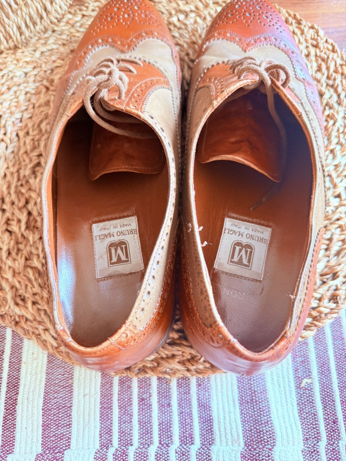 Bruno Magli `Bruno Magli Italy Two-Tone Brogue Heritage Leather 10.5` Size US 10.5 / EU 43-44 - 2 Thumbnail