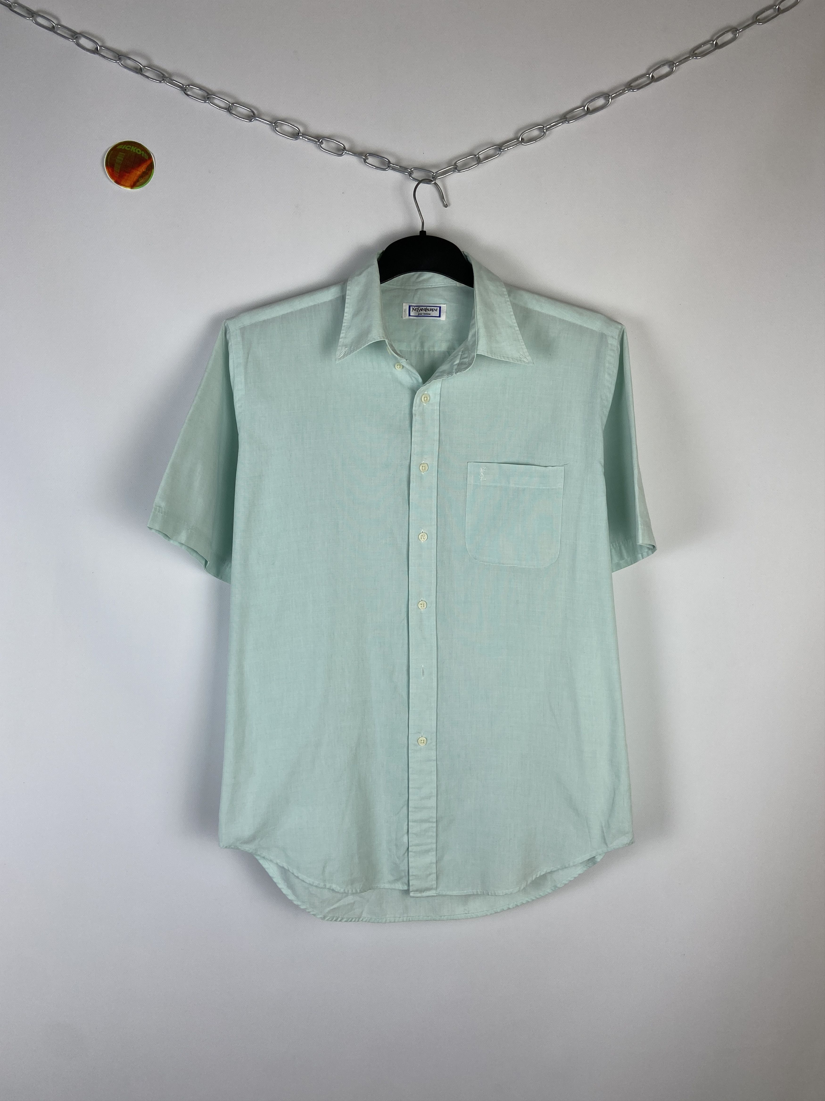 Vintage Vintage Yves Saint Laurent Ysl Pour Homme Shirt Size US M / EU 48-50 / 2 - 1 Thumbnail