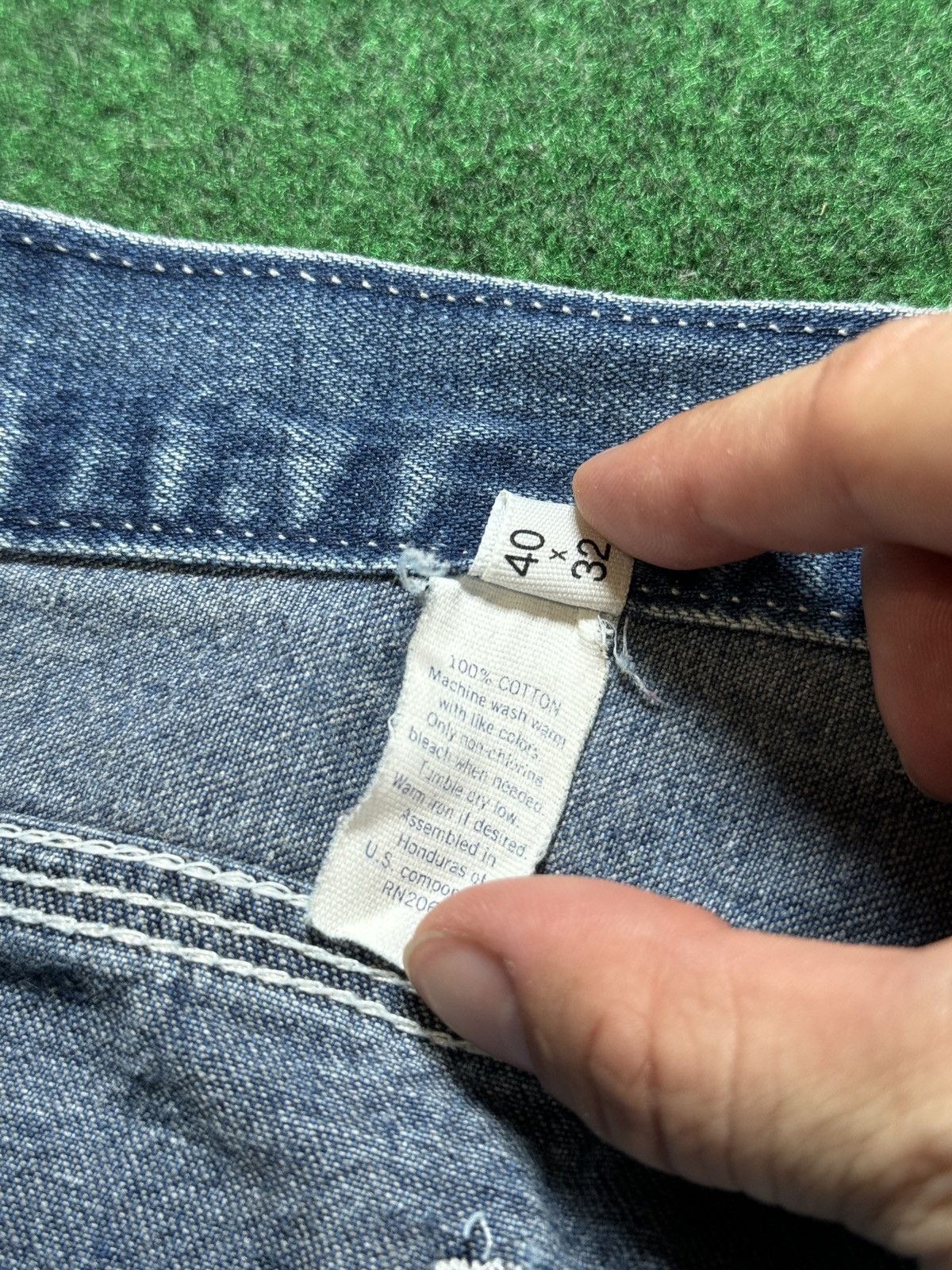 Dickies × Vintage Vtg 70s Dickies Cutoff Jorts Baggy Talon Zipper Denim Shorts Size US 38 / EU 54 - 4 Thumbnail