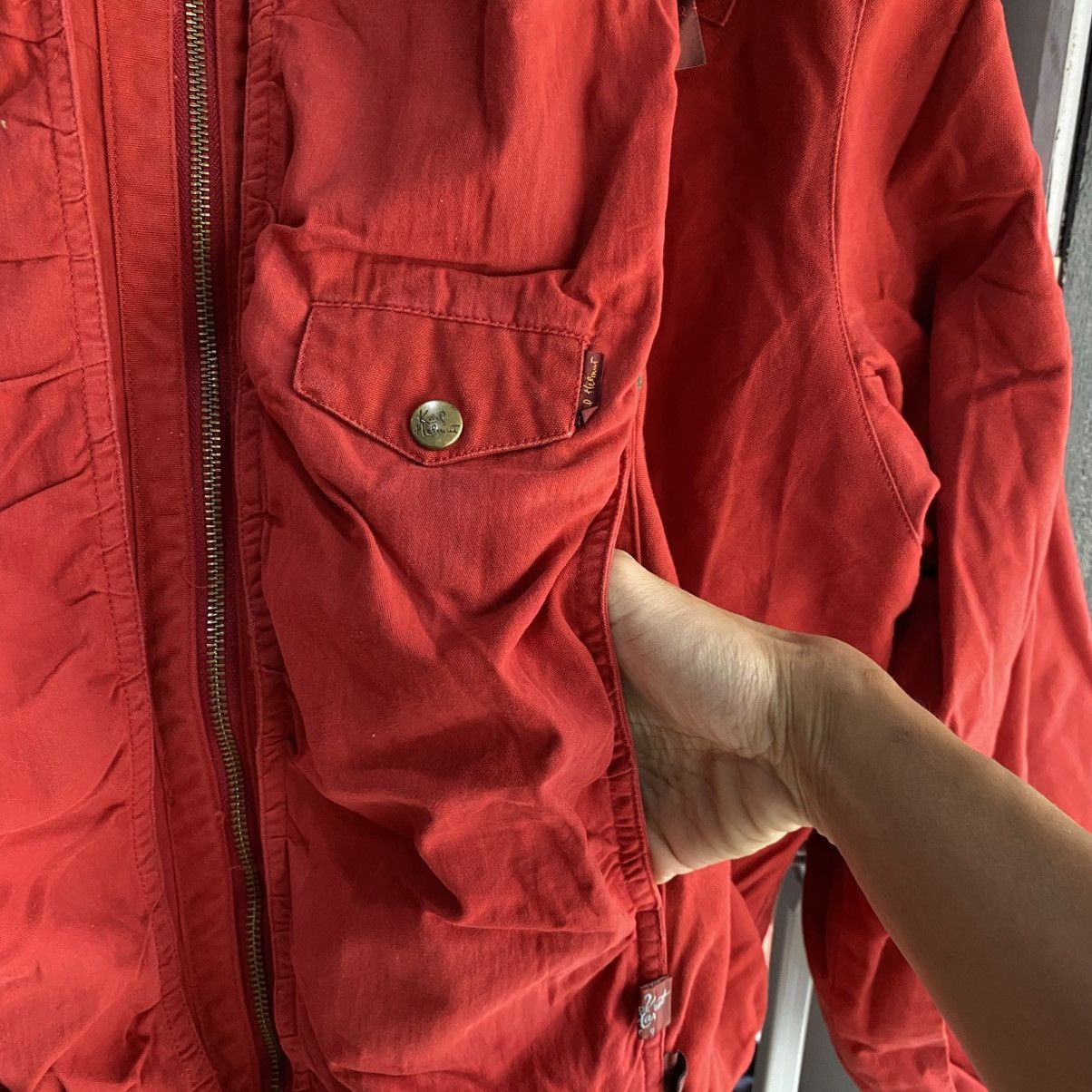 Karl Helmut RARE🔥 Karl Helmut Red Bomber jacket Hooded Size US M / EU 48-50 / 2 - 13 Thumbnail
