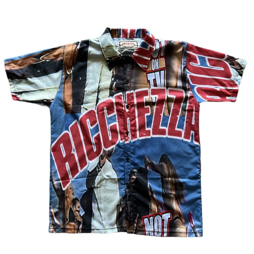 image of Ricchezza Forever “Censored” Button Up, Men's (Size Large)