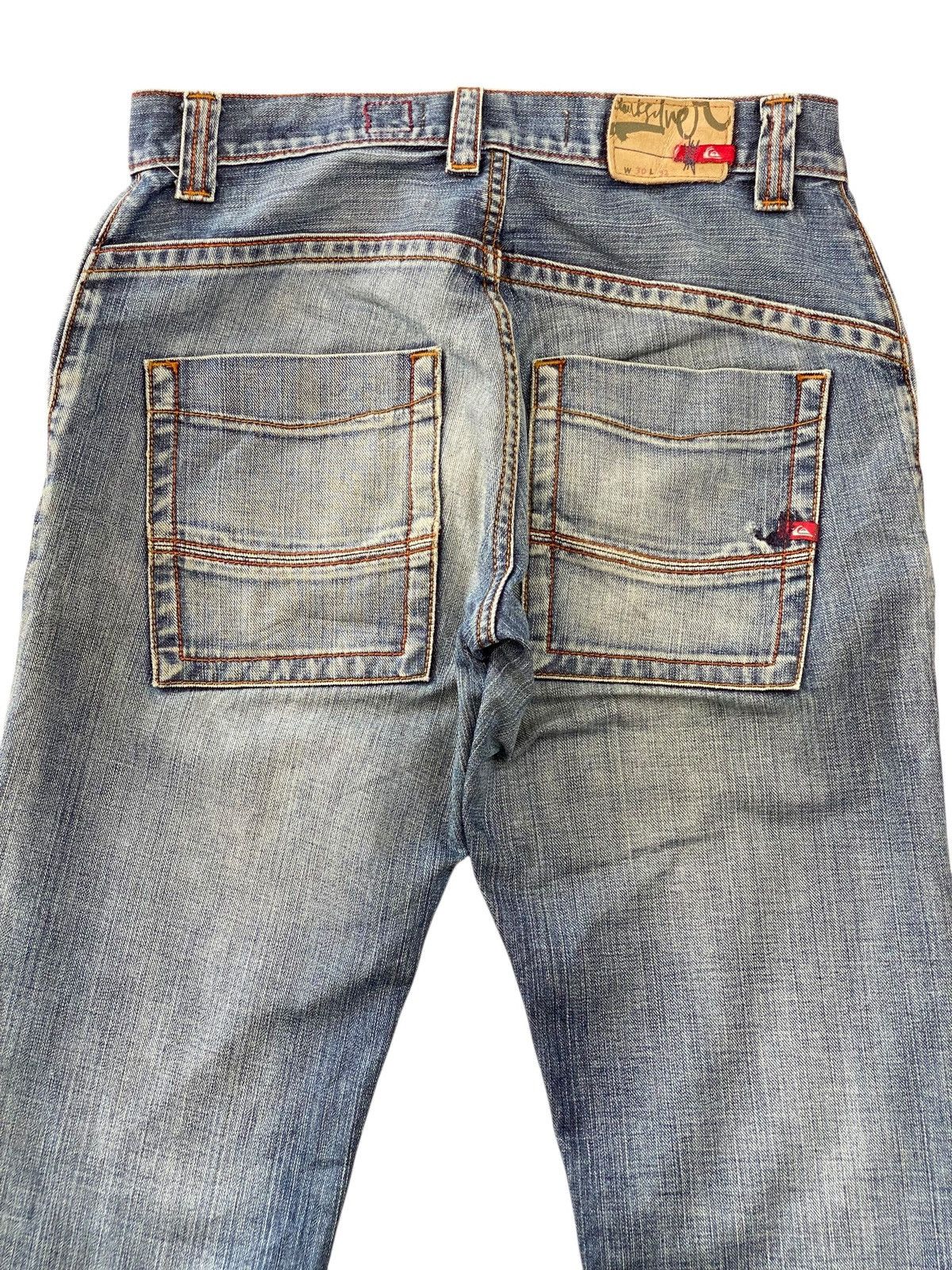 Quiksilver Quick Silver Brand Faded Wash Style Distrees Jeans Size US 32 / EU 48 - 4 Thumbnail