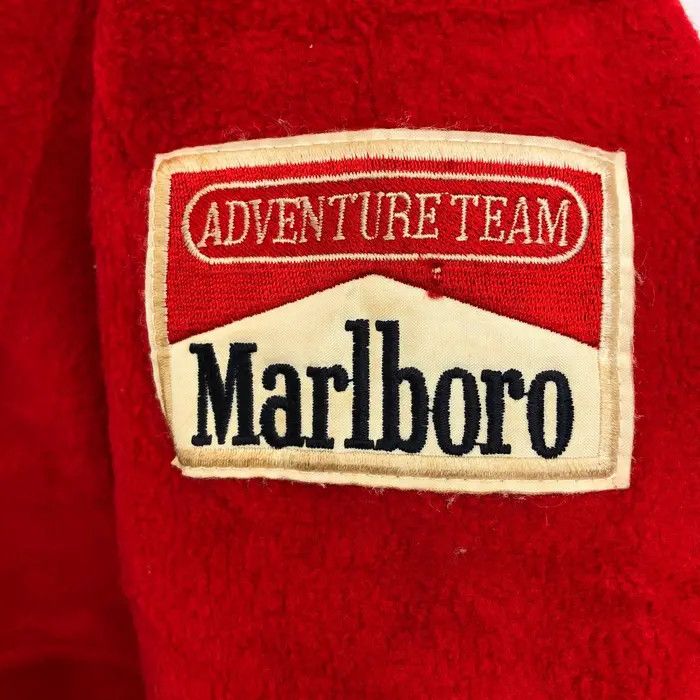 Marlboro Vtg 80’ MARLBORO ADVENTURE TEAM Red Fleece Jacket Size US XL / EU 56 / 4 - 5 Thumbnail
