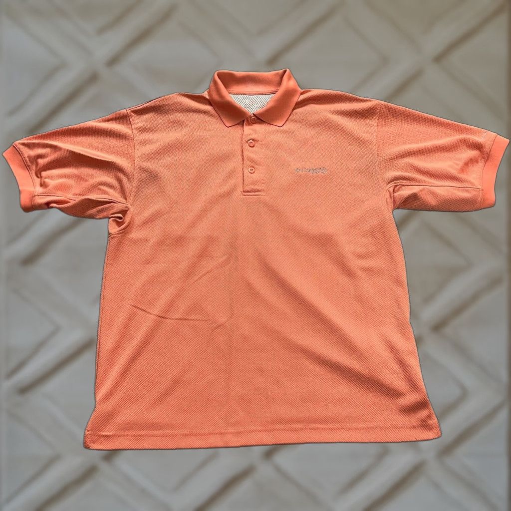 Vintage Columbia Polo Shirt Mens Large Orange PFG Omni-Shade Perfect Cast Shirt Short Sleeve Golf Casual Activewear Size US L / EU 52-54 / 3 - 1 Thumbnail