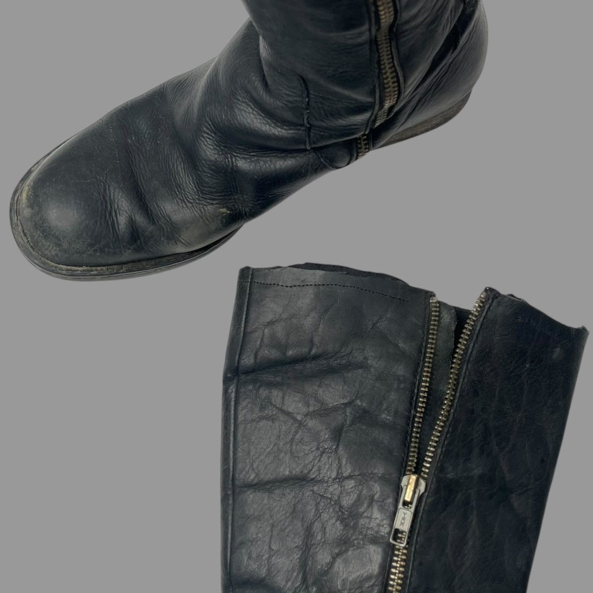 Vintage Vintage 90s leather side zip boots Size US 8 / EU 41 - 9 Thumbnail