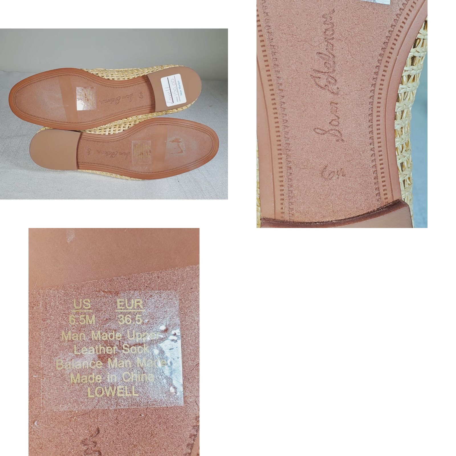 Sam Edelman Sam Edelman Loafers Raffia Lowell in Natural Bamboo Double-E Bit Women's US 6.5 M Shoes Size US 7 / IT 37 - 9 Thumbnail