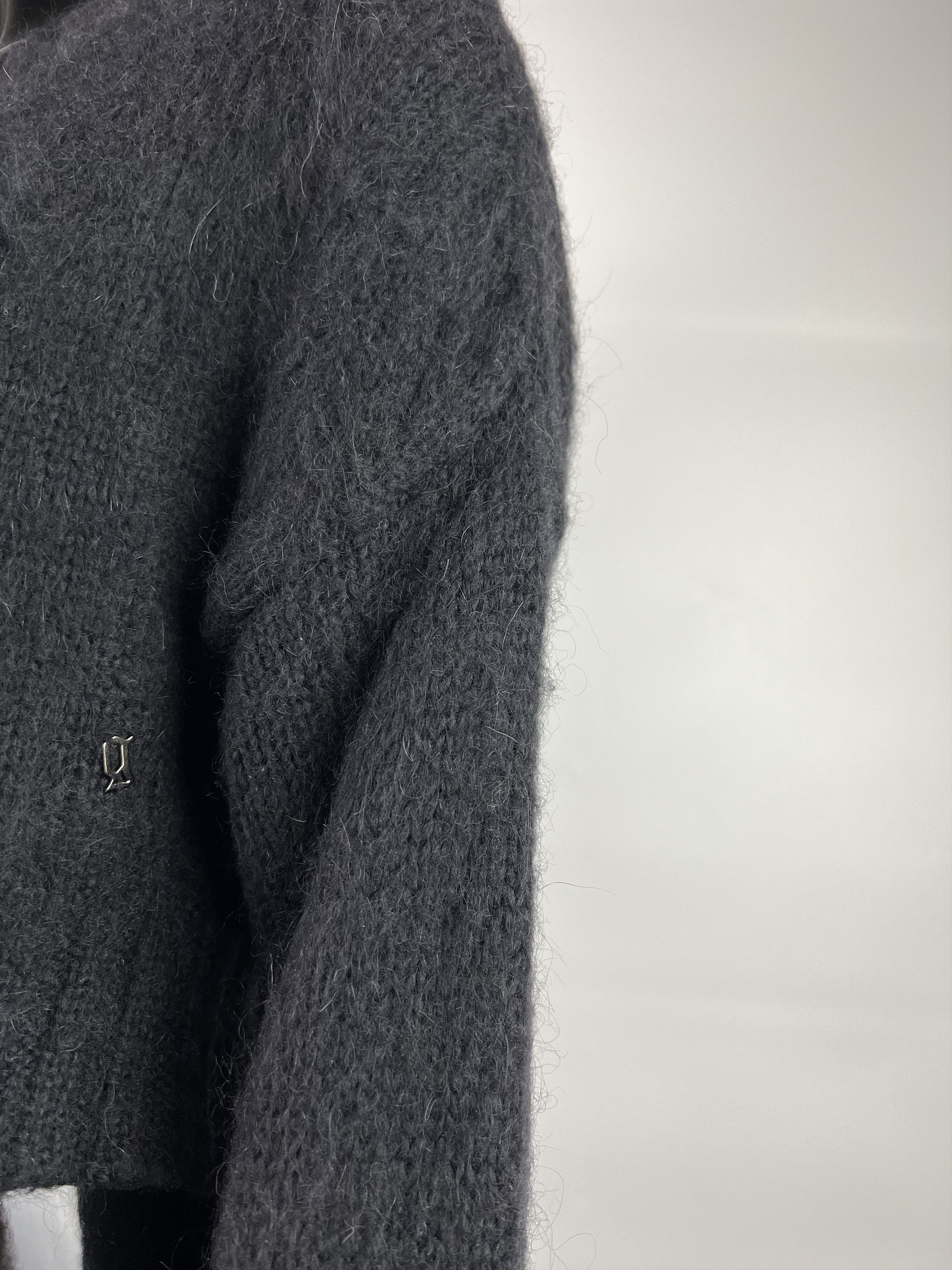 John Galliano John Galliano Black Mohair Cropped Cardigan Size L / US 10 / IT 46 - 6 Thumbnail