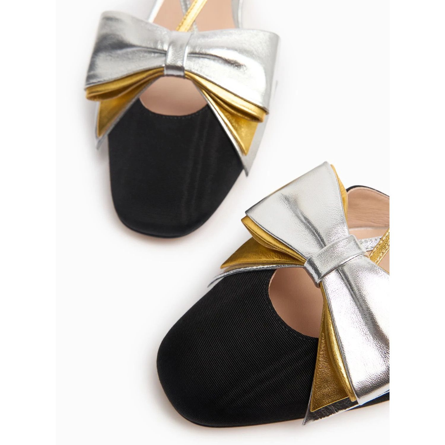 VALENTINO GARAVANI $1190 Black/Silver 45mm Slingback Pumps N