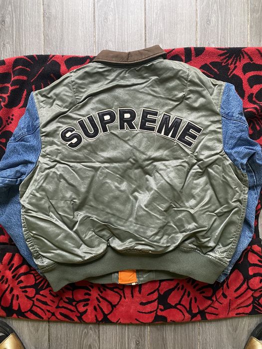 Supreme Supreme Denim Sleeve MA-1 size Medium | Grailed