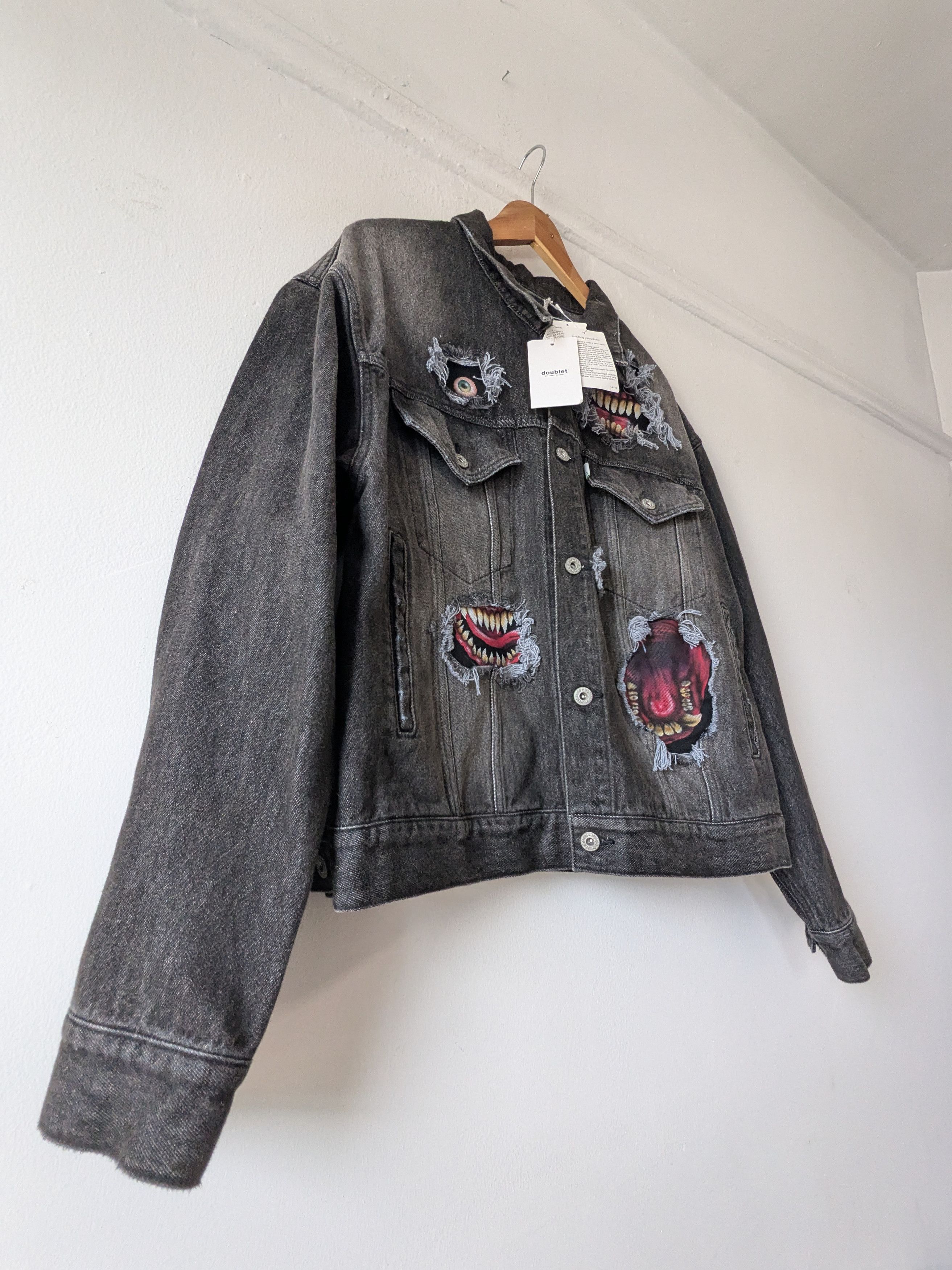 Doublet 21FW Recycled Denim Monster Repair Jacket Size US XL / EU 56 / 4 - 4 Thumbnail